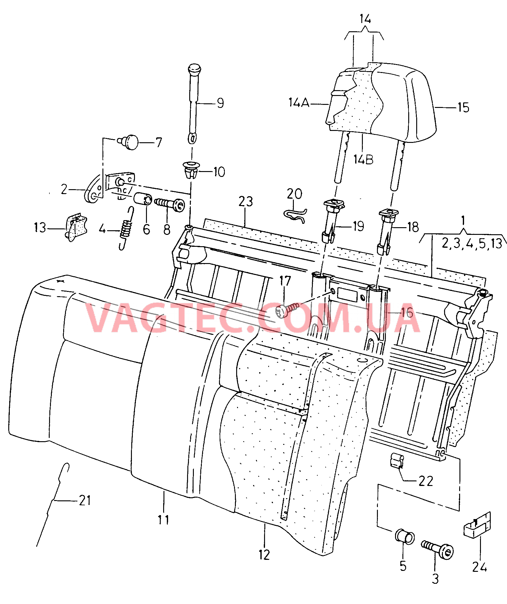 Cпинка  для SEAT Ibiza 2000