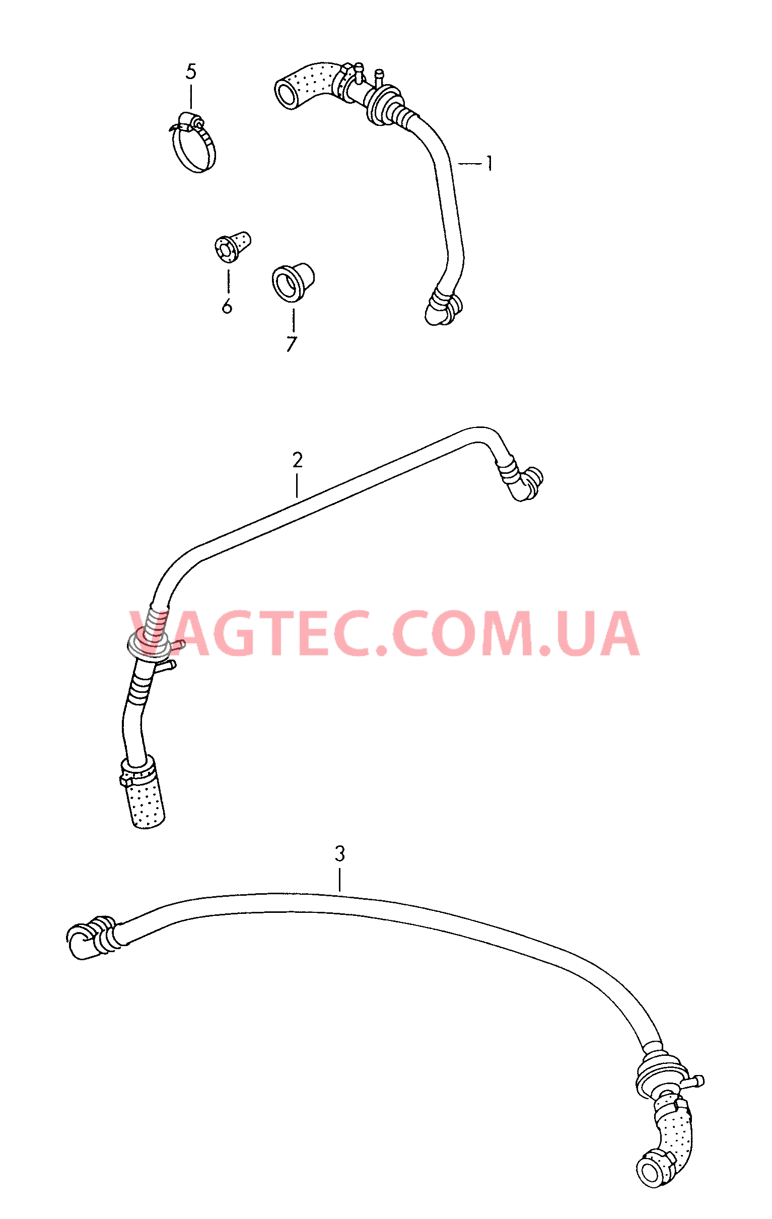 Вакуумные шланги для усилителя тормозного привода  для SEAT Arosa 2001
