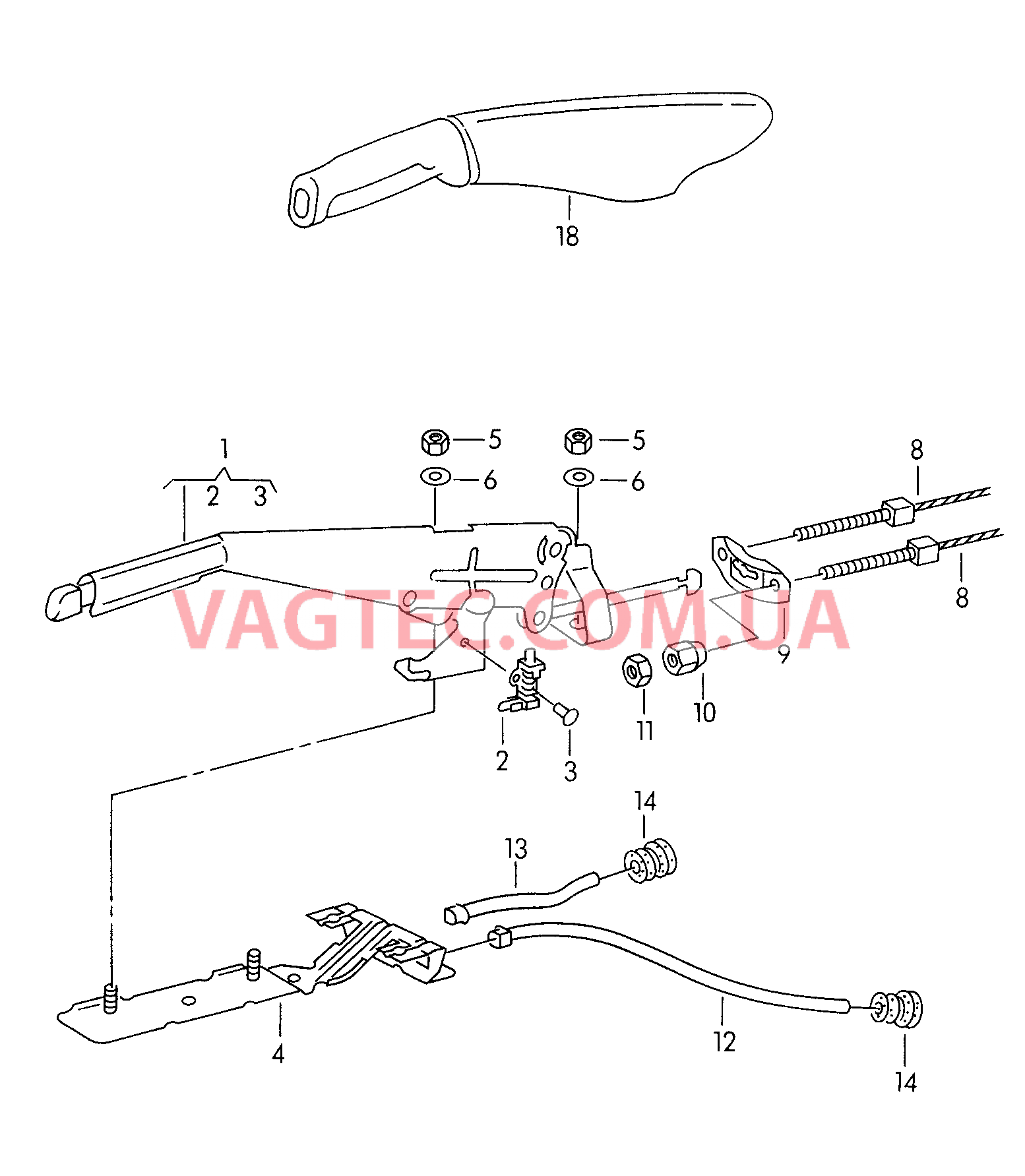 Рычаг стояночного тормоза  для SEAT Cordoba 2002