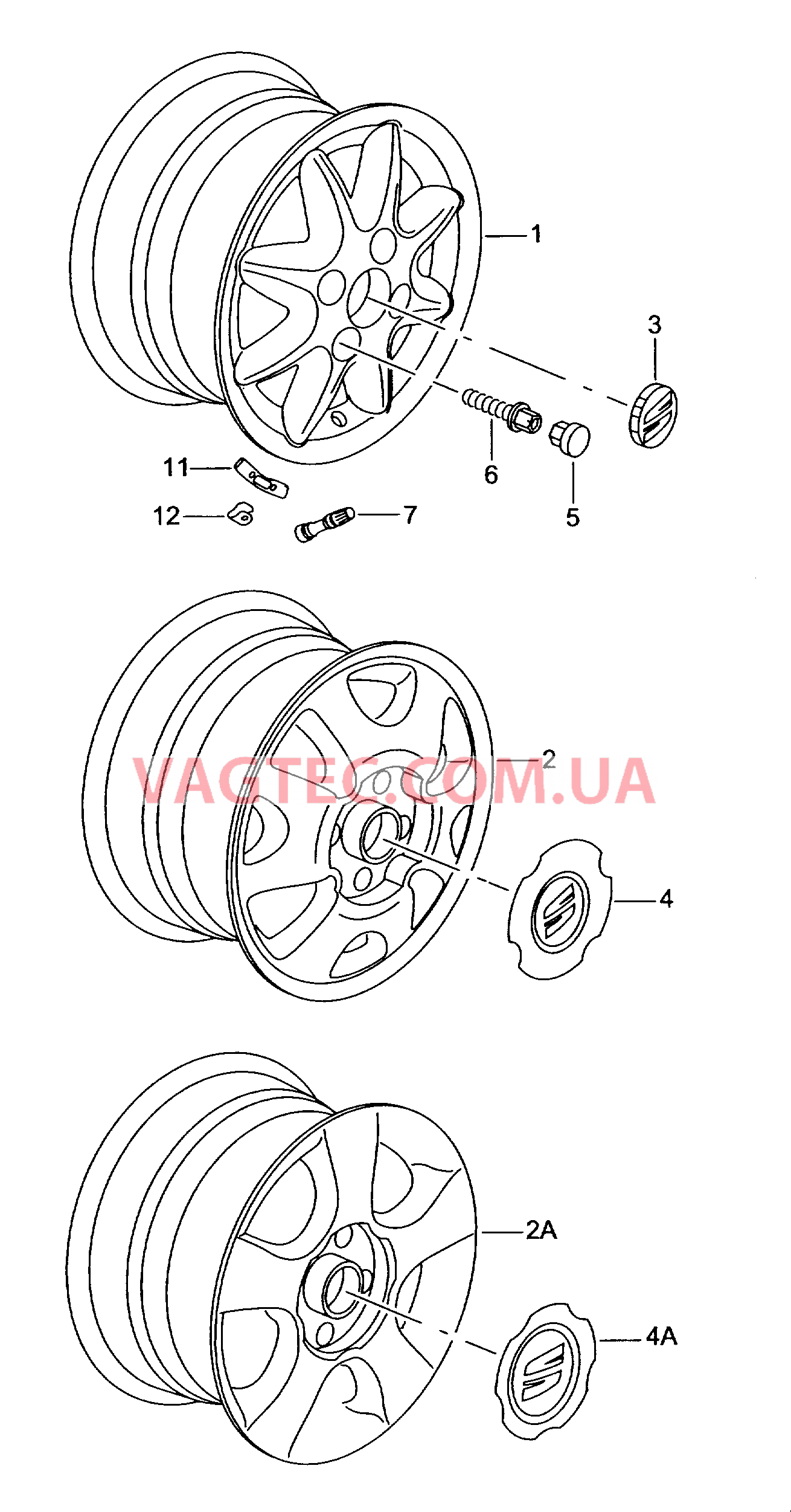 Алюминиевый диск Балансировочный груз  для SEAT Arosa 2004