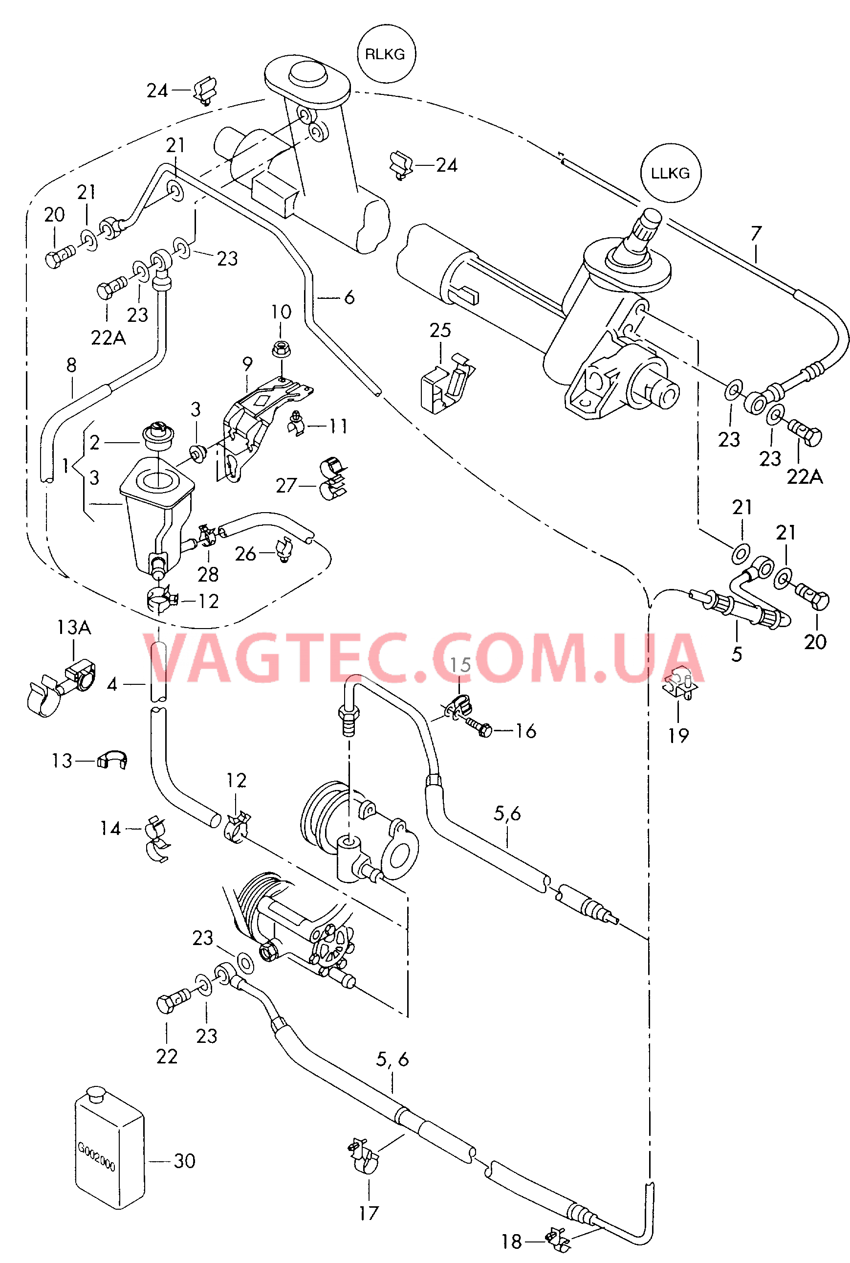 Масляный бачок с соединительными деталями, шлангами   F 6H-X-002 041>> для SEAT Arosa 2001