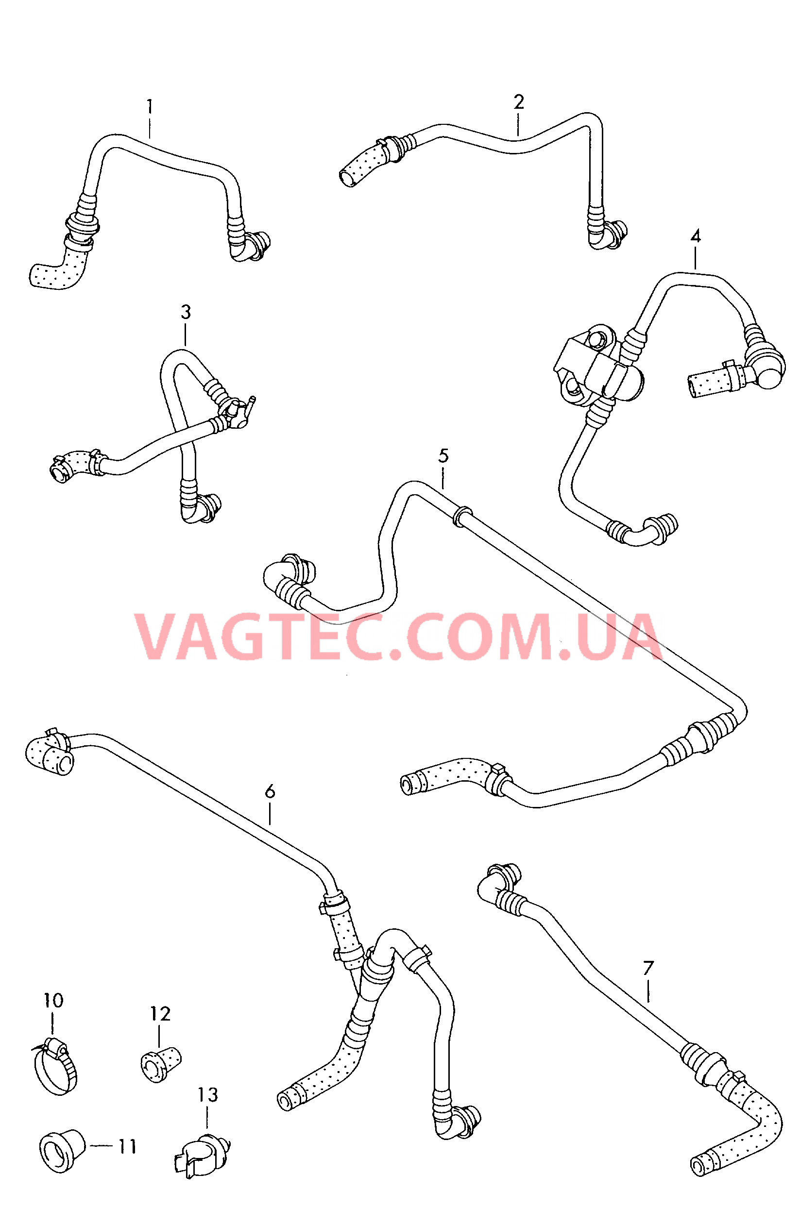 Вакуумные шланги для усилителя тормозного привода  для SEAT Ibiza 2002-1