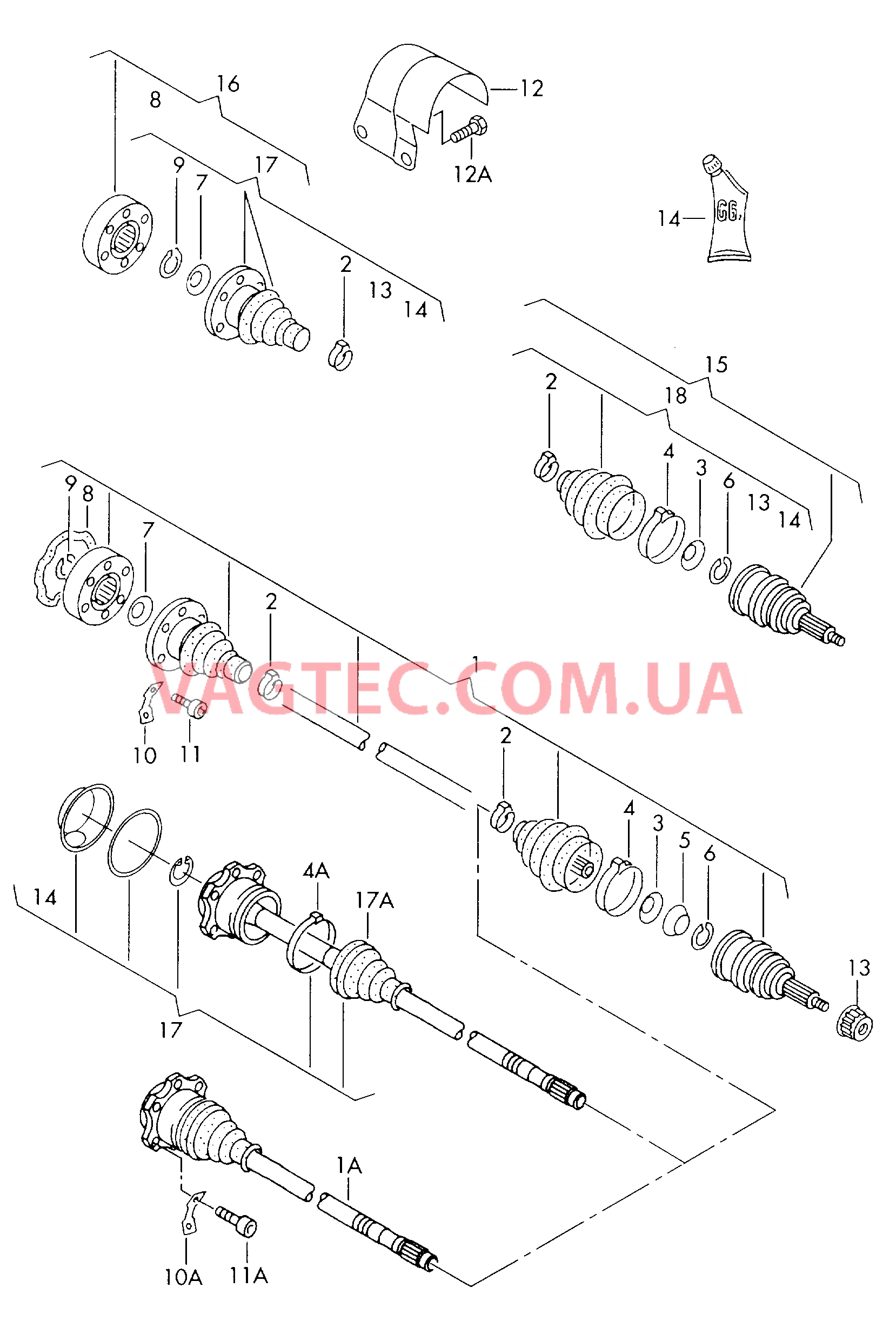 Приводной вал  для SEAT Arosa 2000