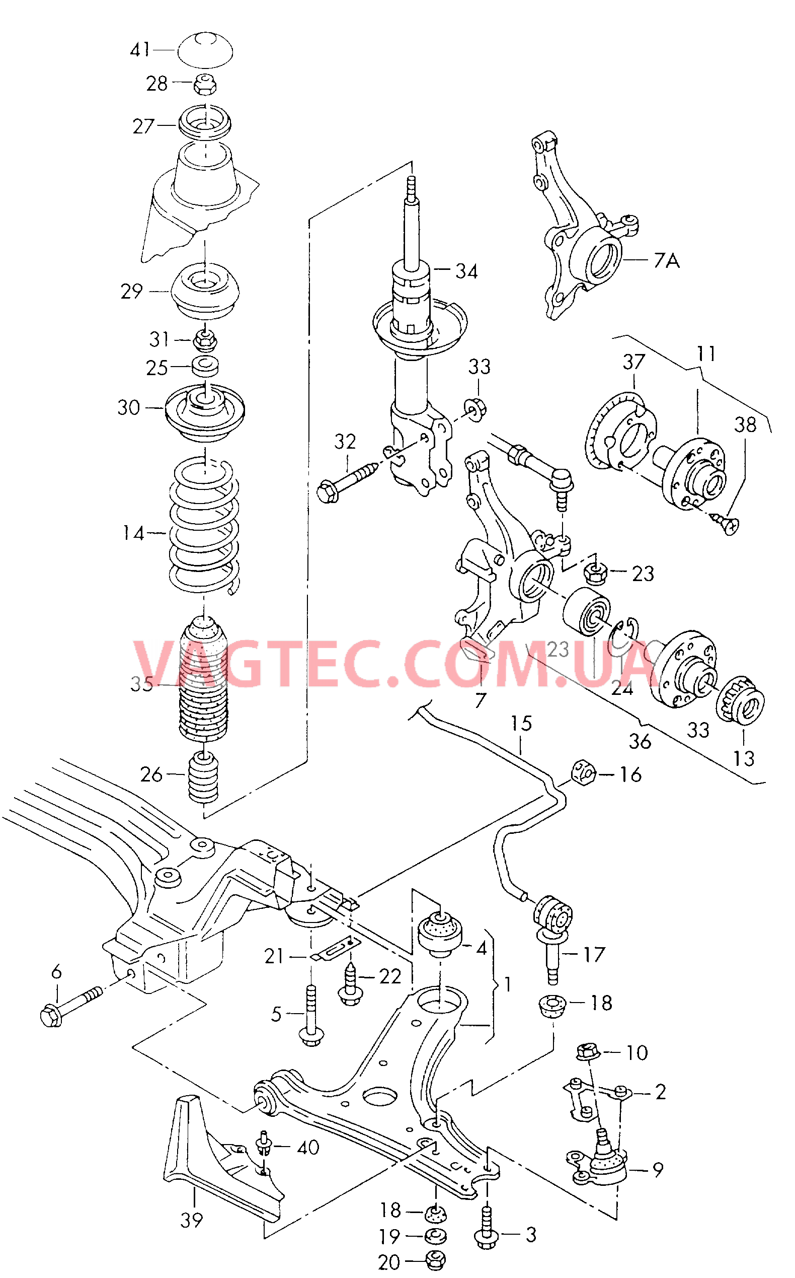 Рычаг подвески, поперечный для VW РOLO  Подвеска для VW РOLO  Поворотный кулак для VW РOLO   для VOLKSWAGEN Polo 2000