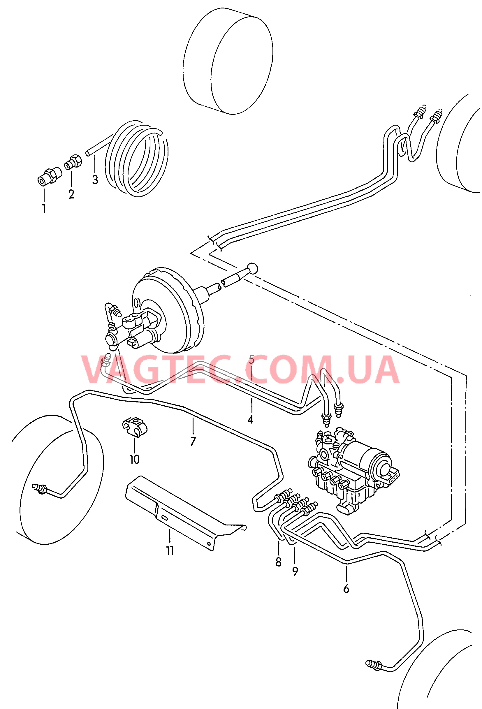 Тормозная трубка для а/м с антиблокировочной системой тормозов        -ABS-  для SEAT Ibiza 2000