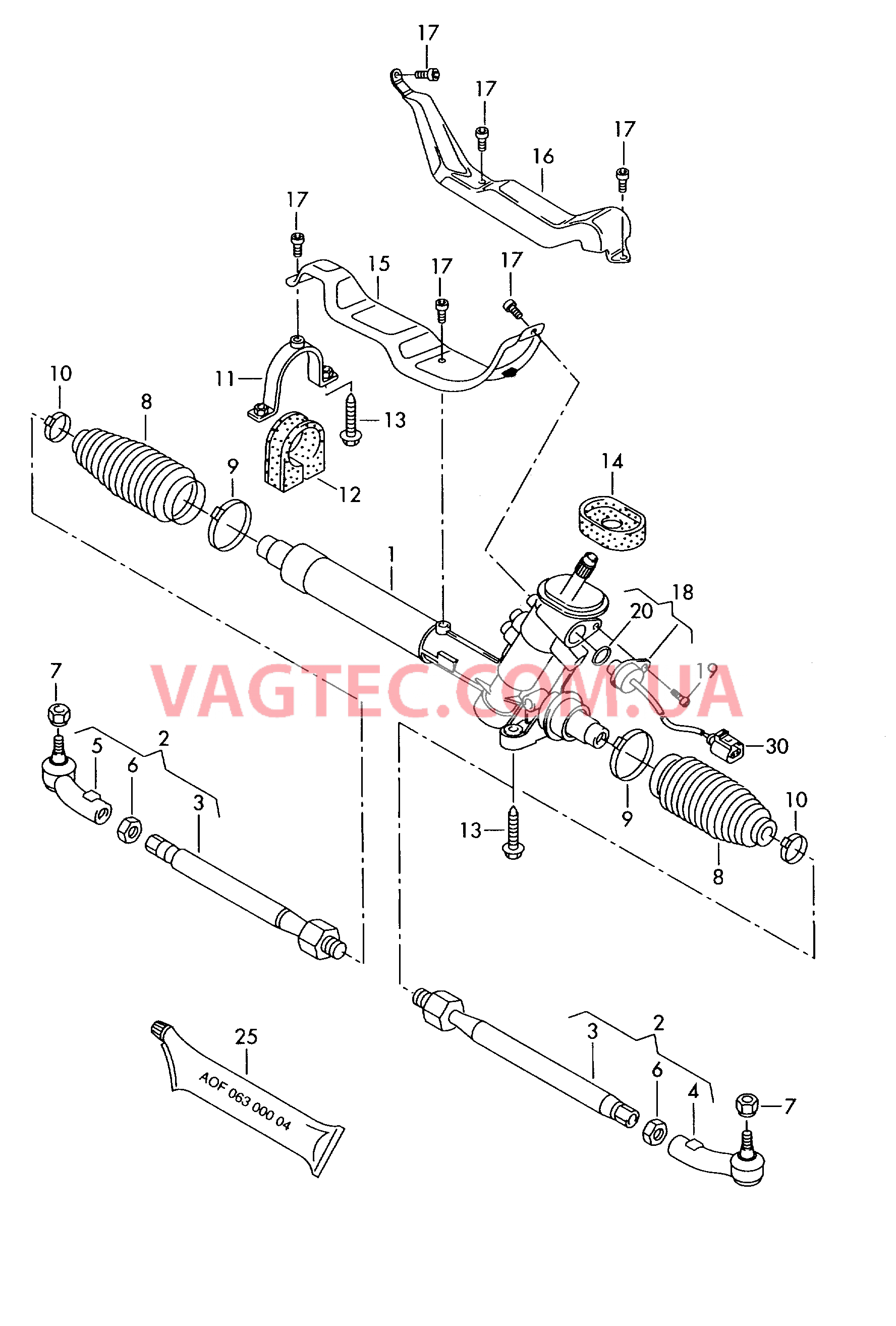 Рулевой механизм Поперечная рулевая тяга  для SEAT Ibiza 2002-1