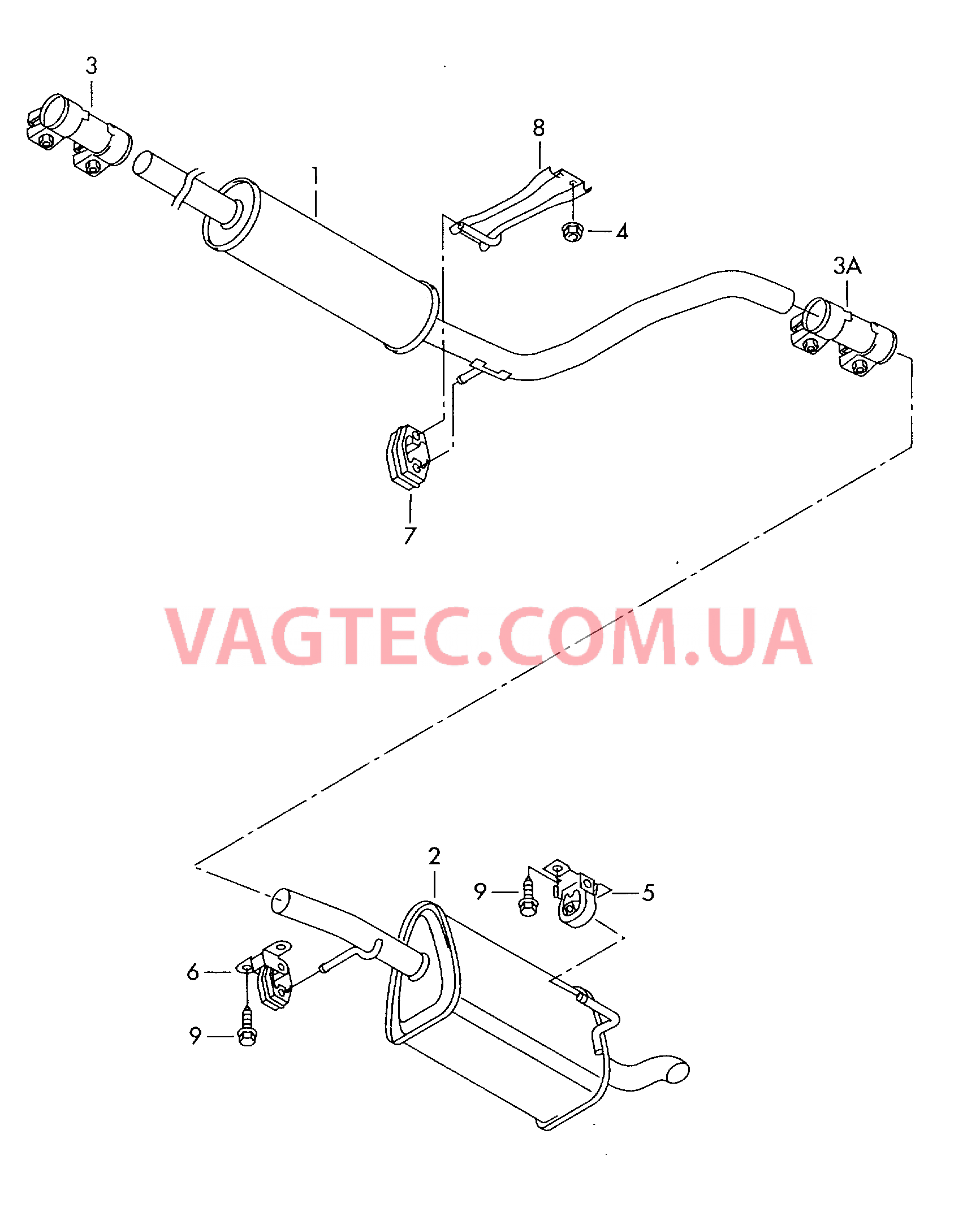 Передний глушитель Задний глушитель  для SEAT Arosa 2003