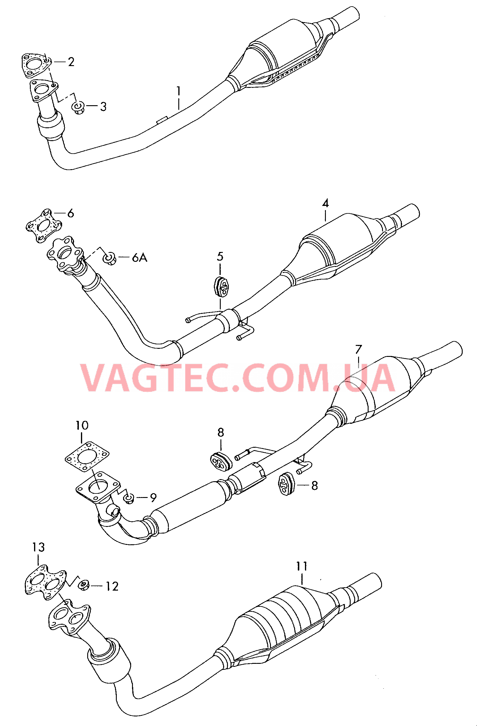 Труба выпуска ОГ с нейтрализат  для SEAT Arosa 2002