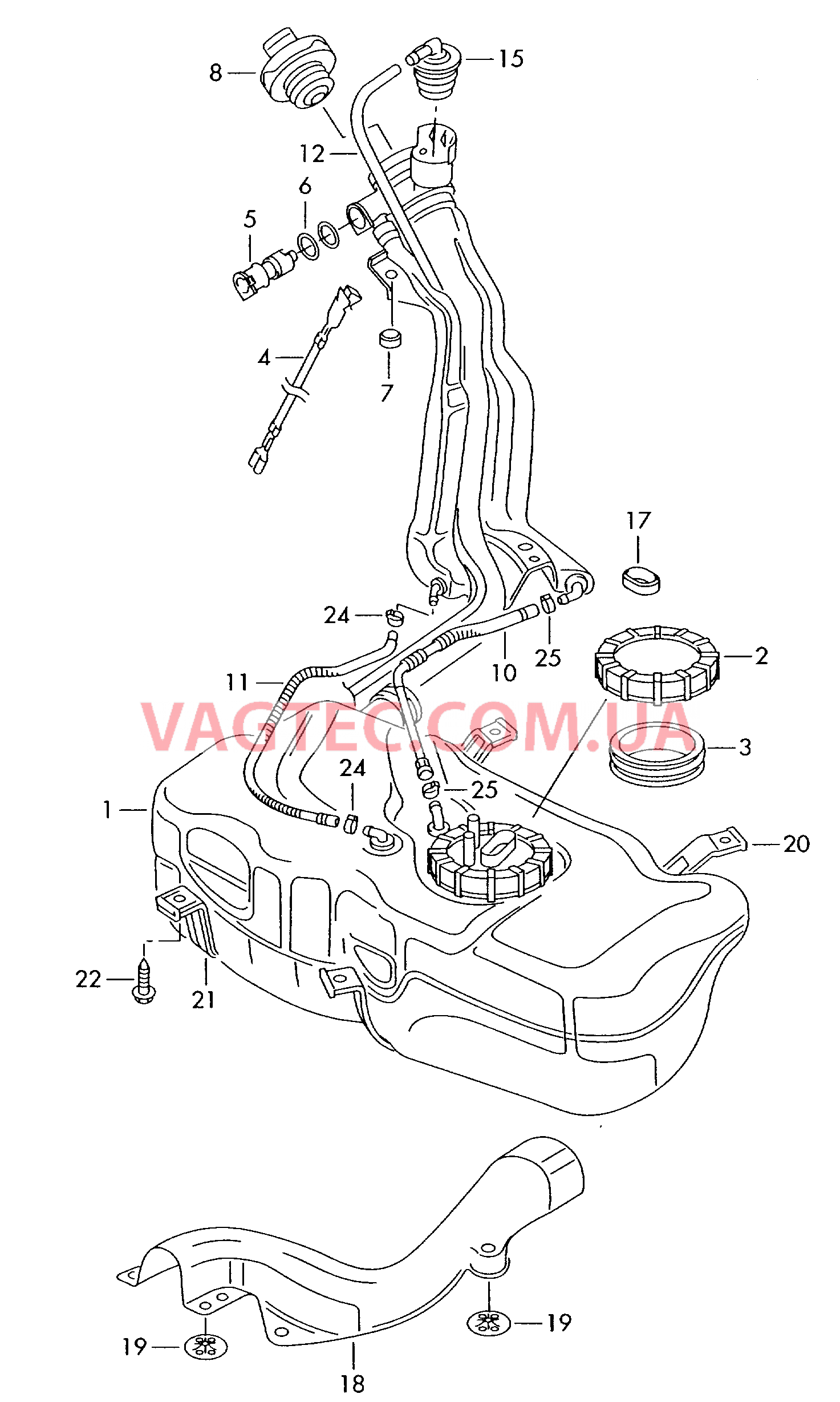 Бак, топливный  для SEAT Arosa 2000