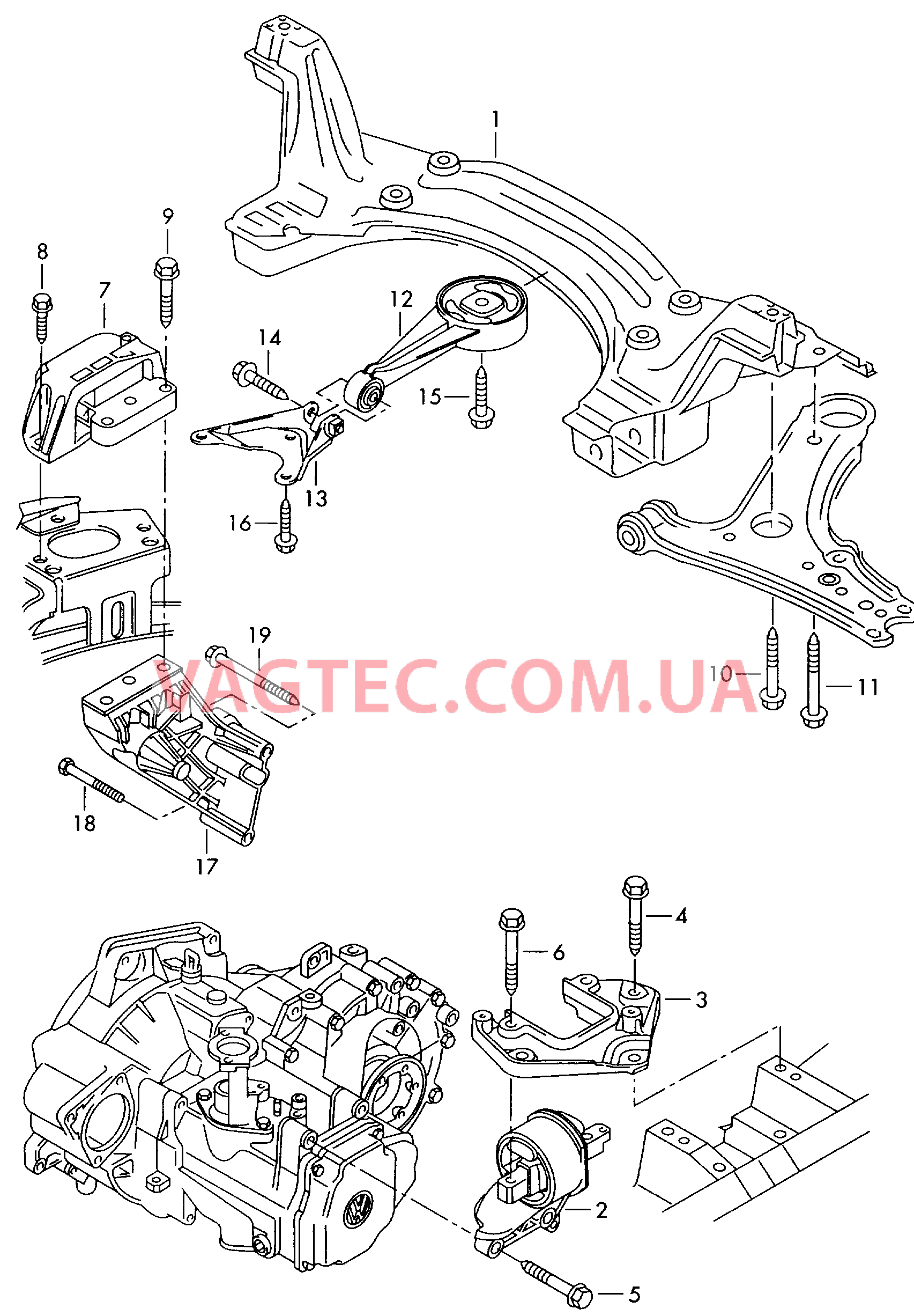 Детали крепления для двигателя и КП  для SEAT Arosa 2002