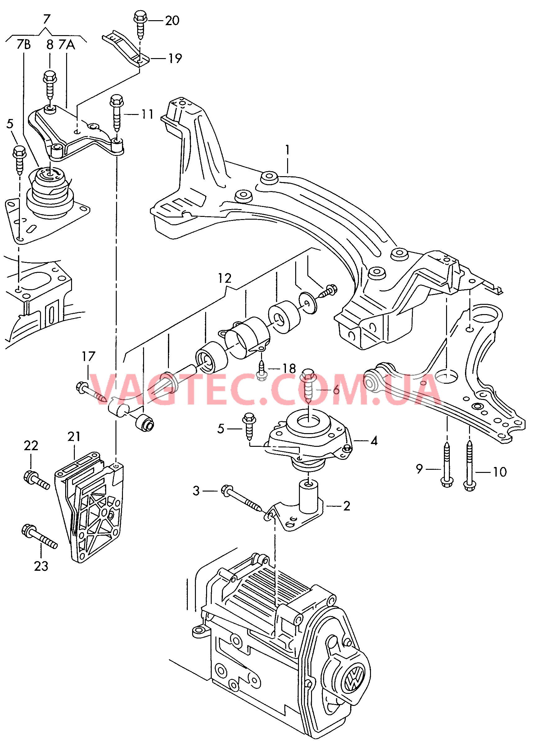 Детали крепежные для двигателя  для VOLKSWAGEN Polo 2002