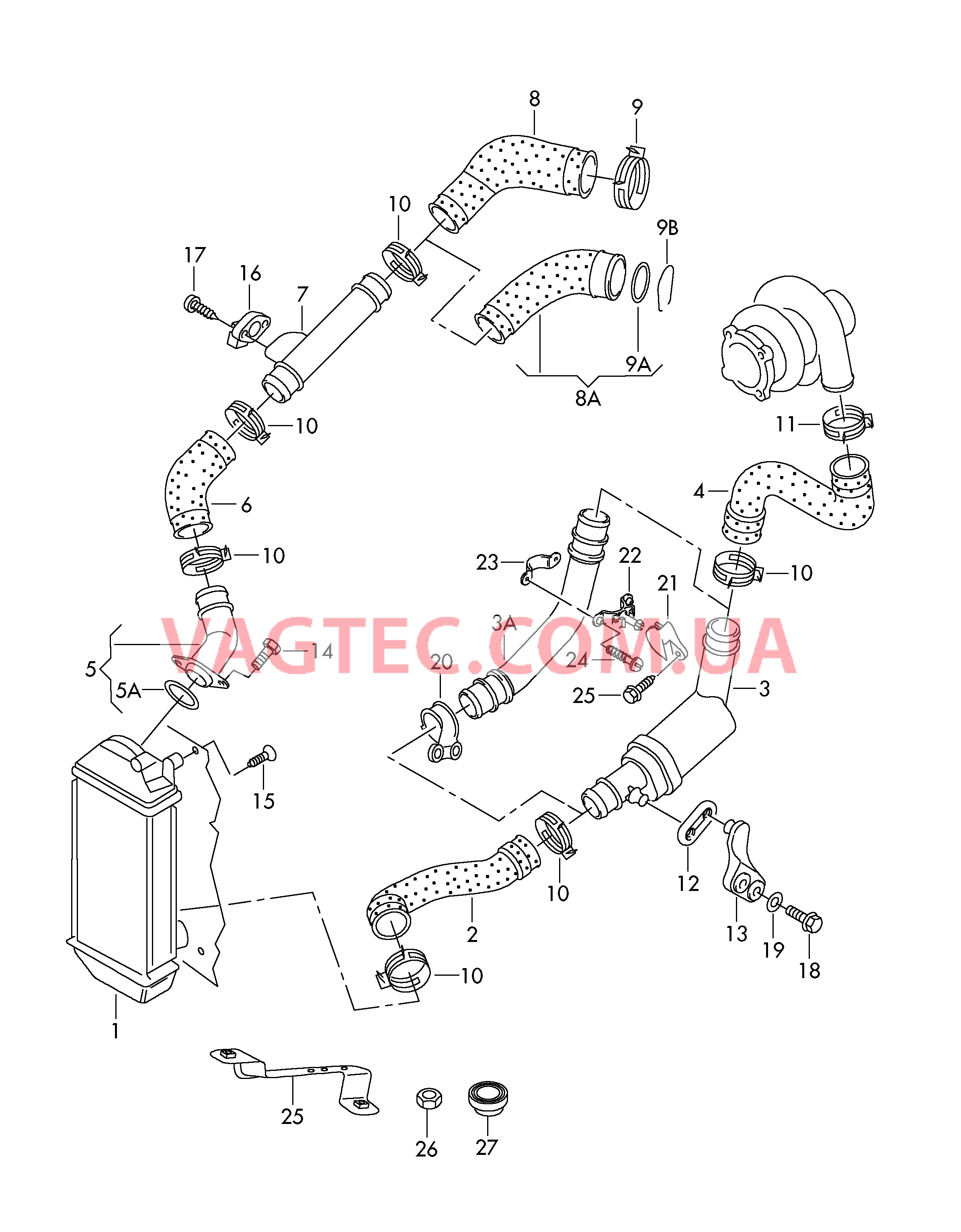 Охладитель наддув. воздуха  для SEAT CO 2006