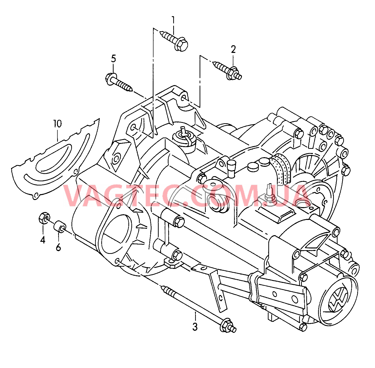 Детали крепления для двигателя и КП  5-ступенч. коробка передач  для VOLKSWAGEN Caddy 2003