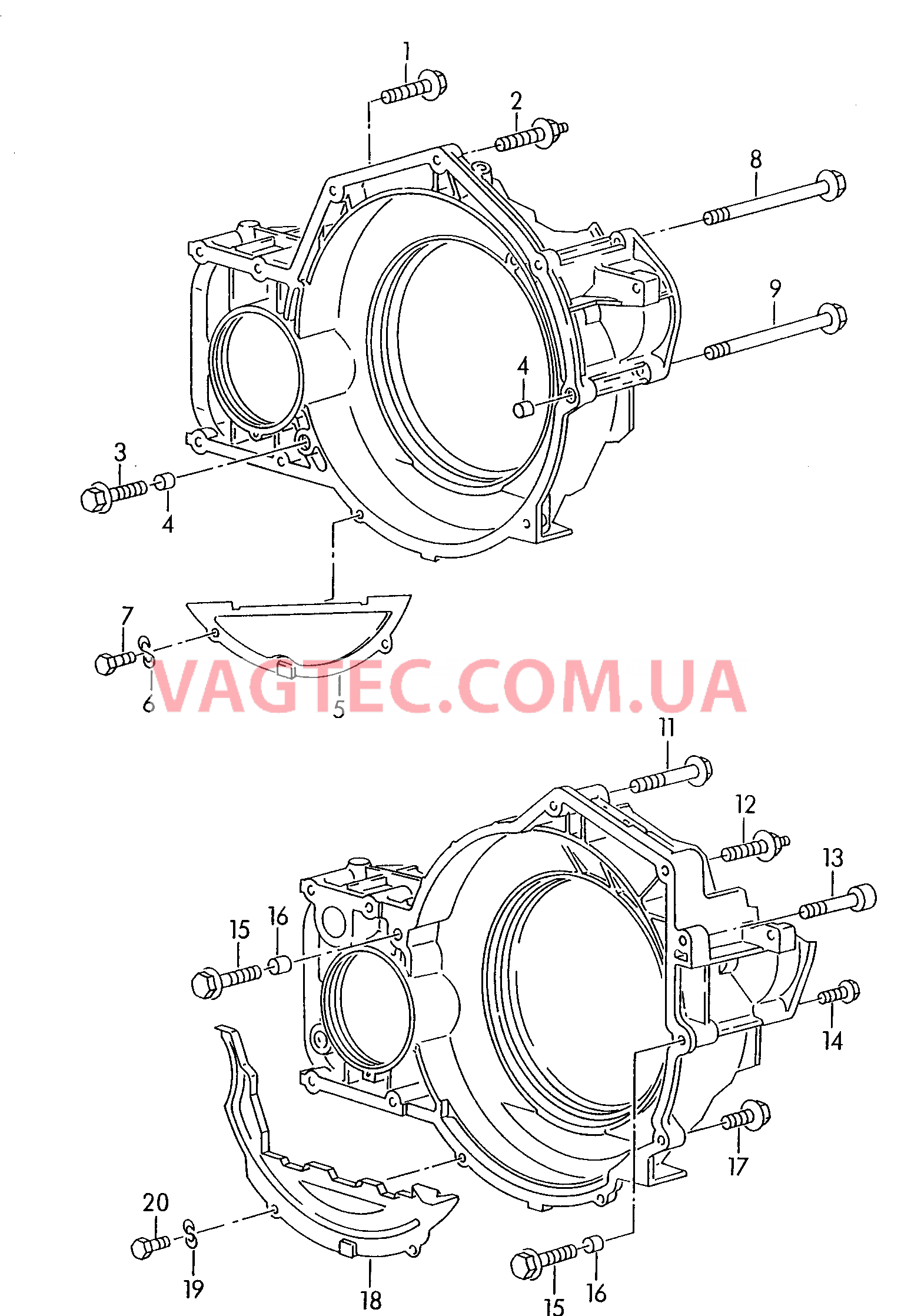 Детали крепления для двигателя и КП  для 4-ступенчатой АКП  для SEAT CO 2002