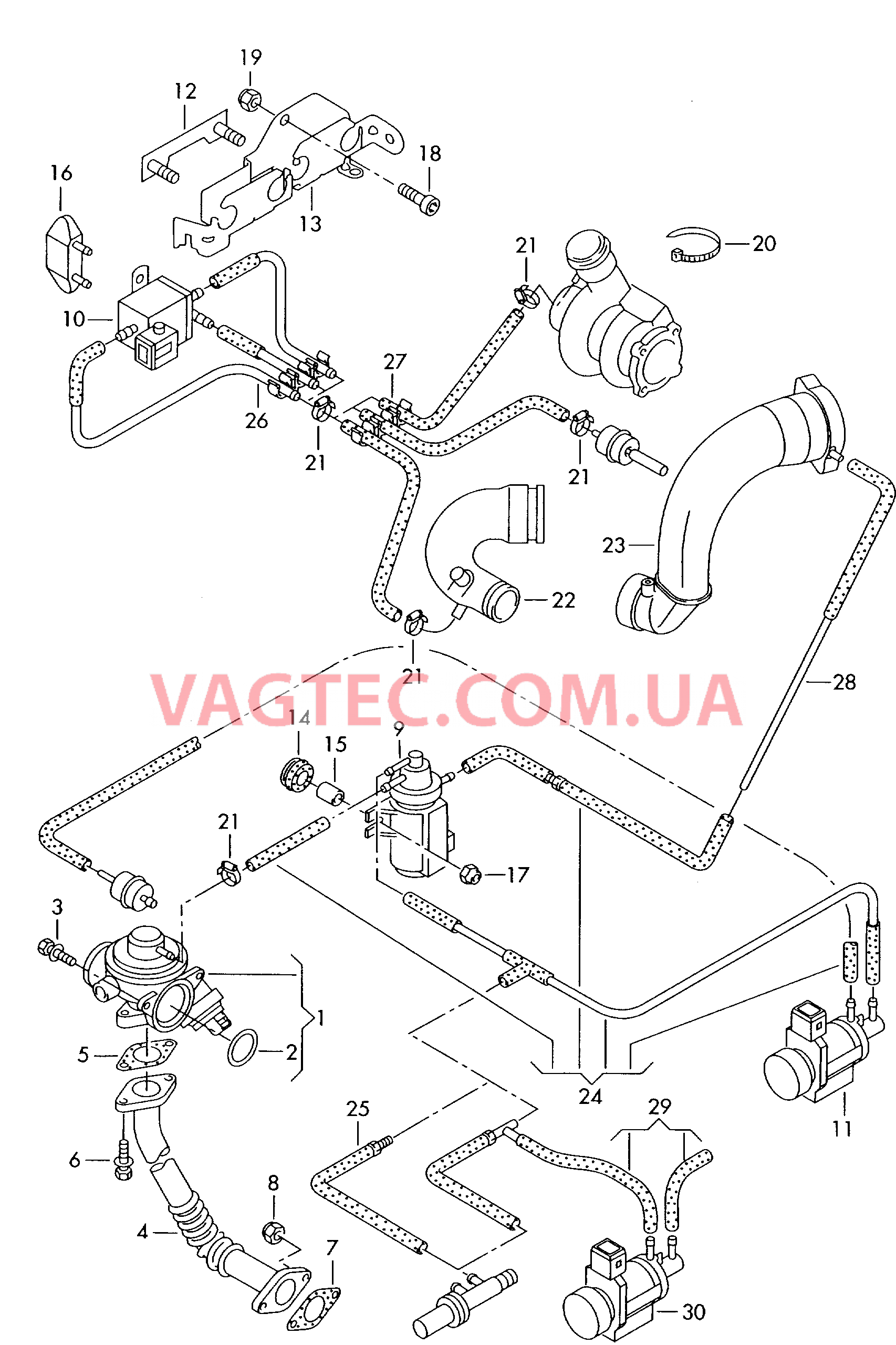 Рециркуляция ОГ Вакуумная система  для SEAT Arosa 2003