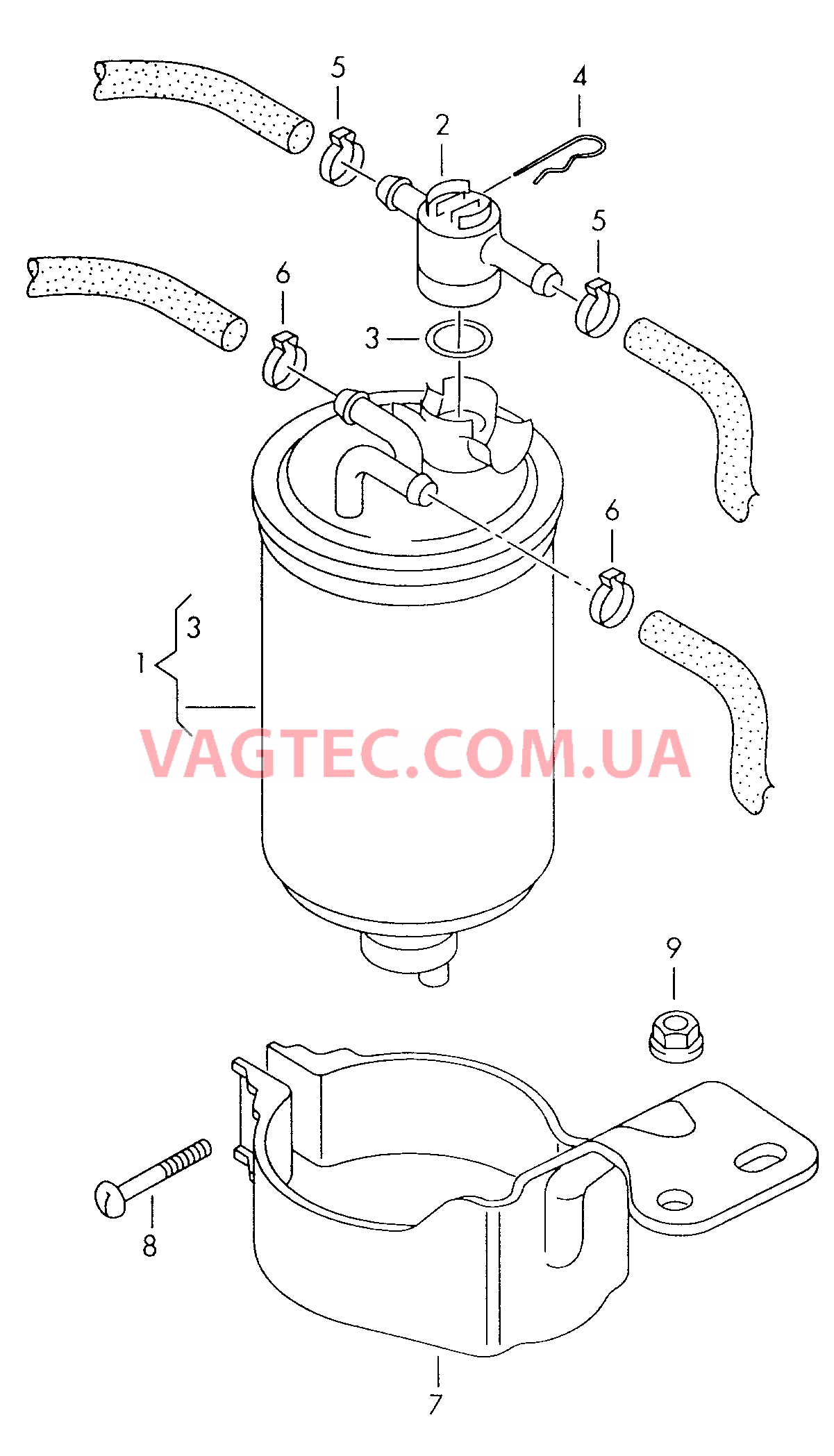 Топливный фильтр  для VOLKSWAGEN Polo 2000-1