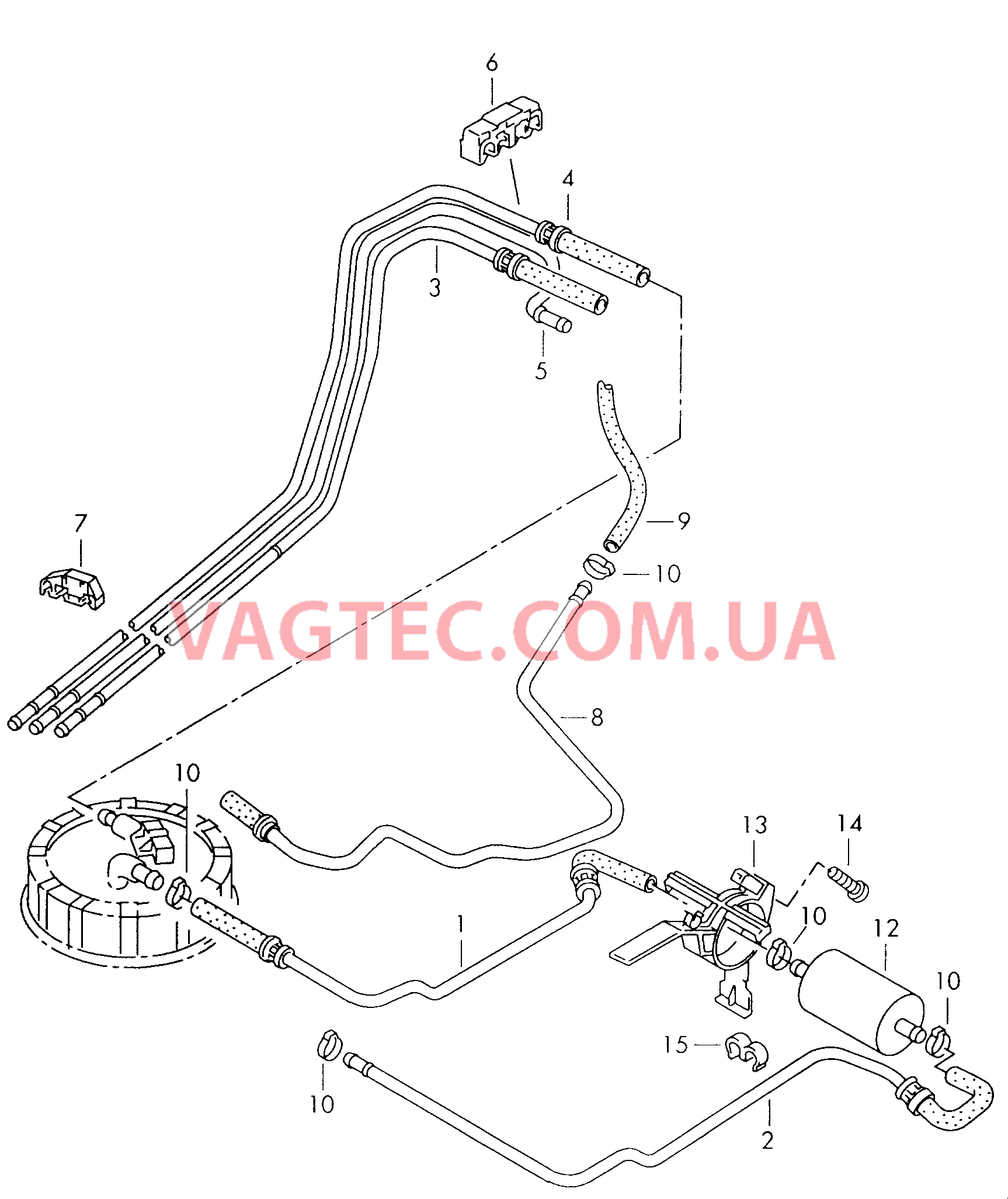 Топливопровод Топливный фильтр  для SEAT CO 2002