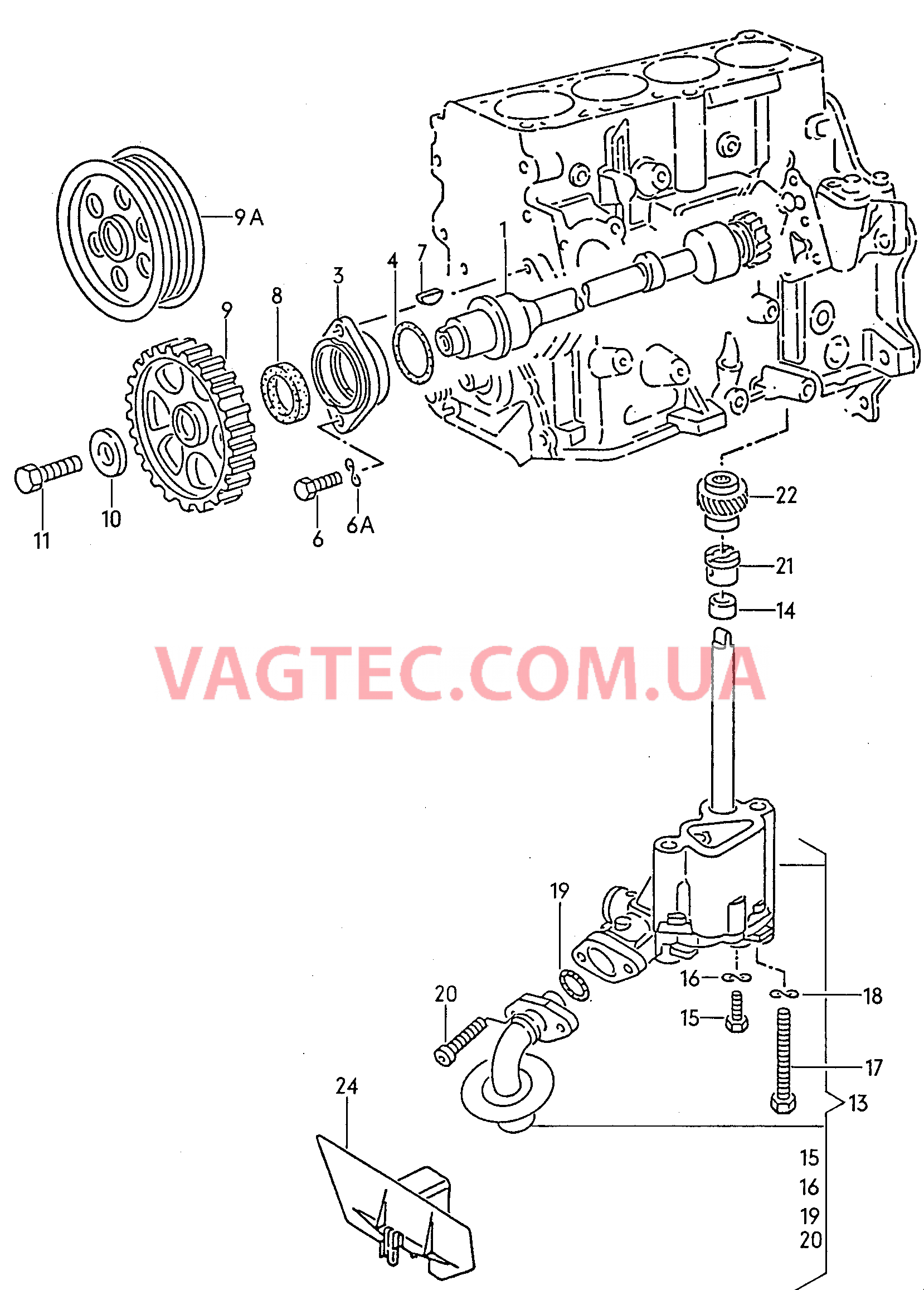 Насос, масляный Промежуточный вал AUDI A6   для AUDI A6 2000