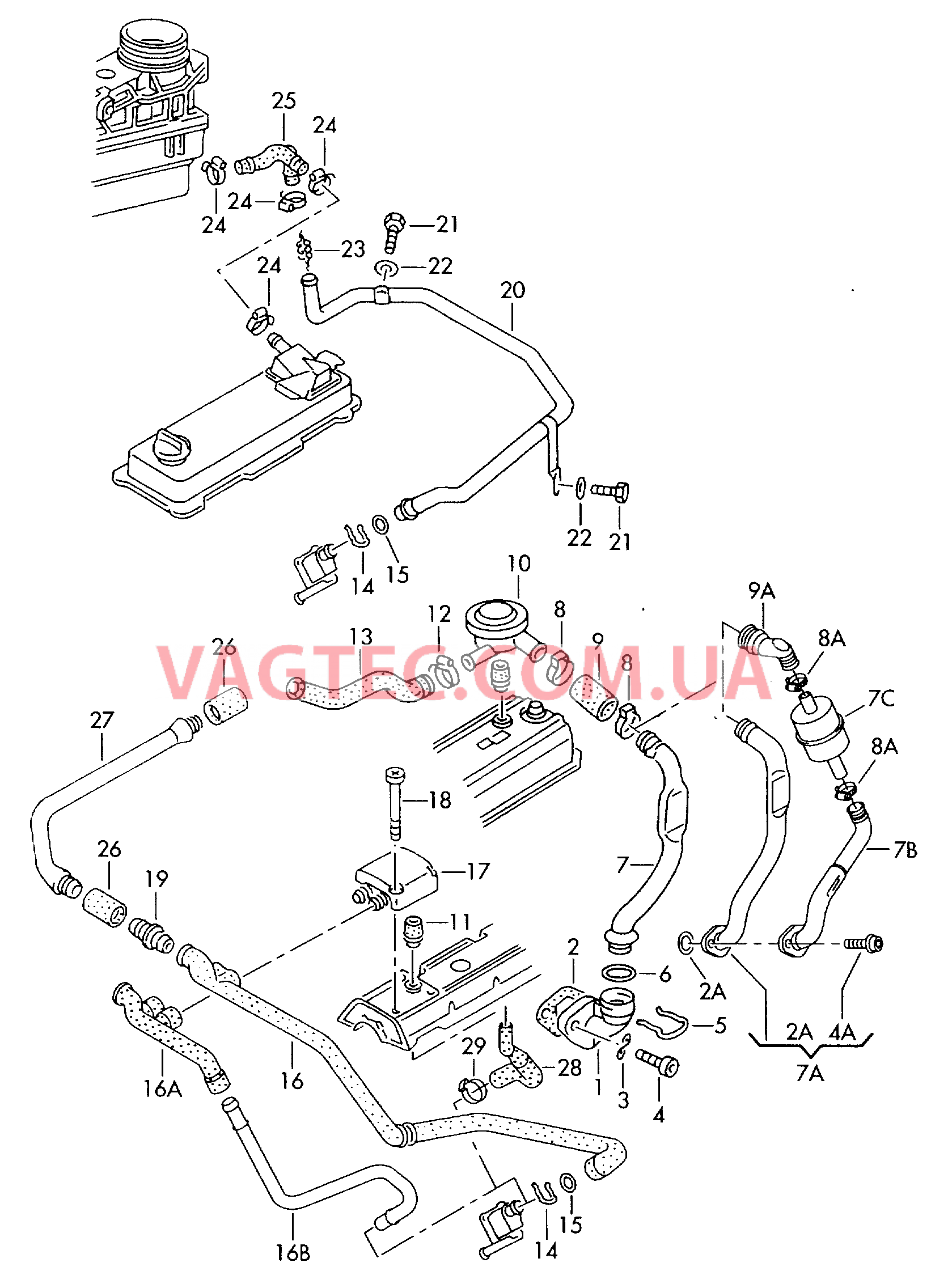 Вентиляция для крышки головки блока  для SEAT Inca 2000