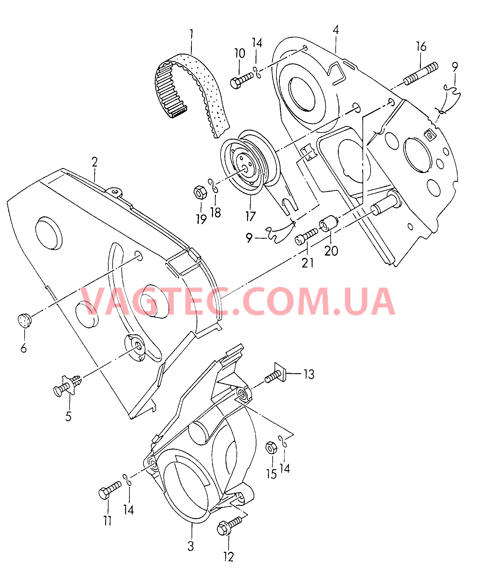 Ремень зубчатый Защитный кожух ремня  для SEAT Inca 2000