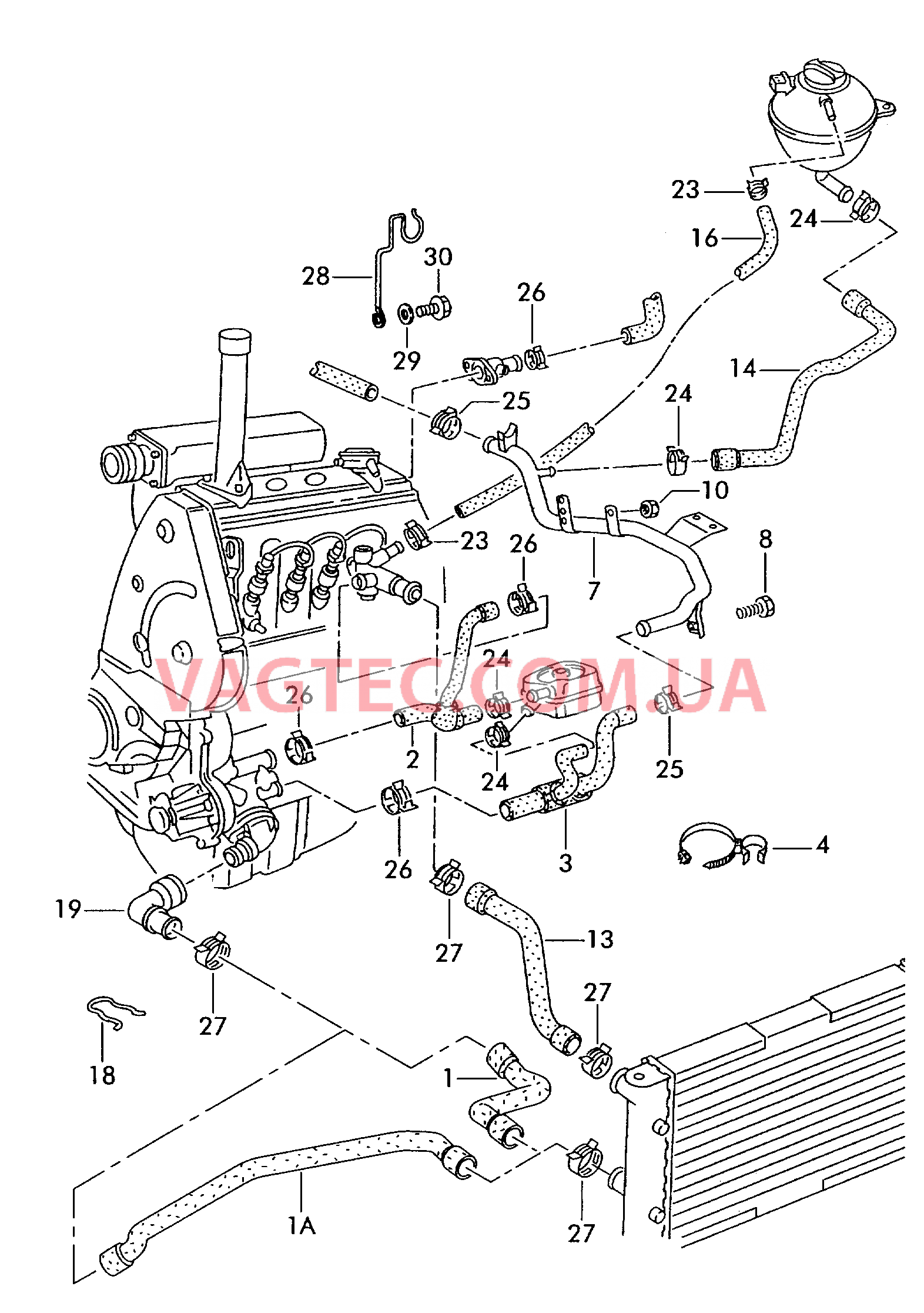 Жидкостное охлаждение  для SEAT Inca 2001