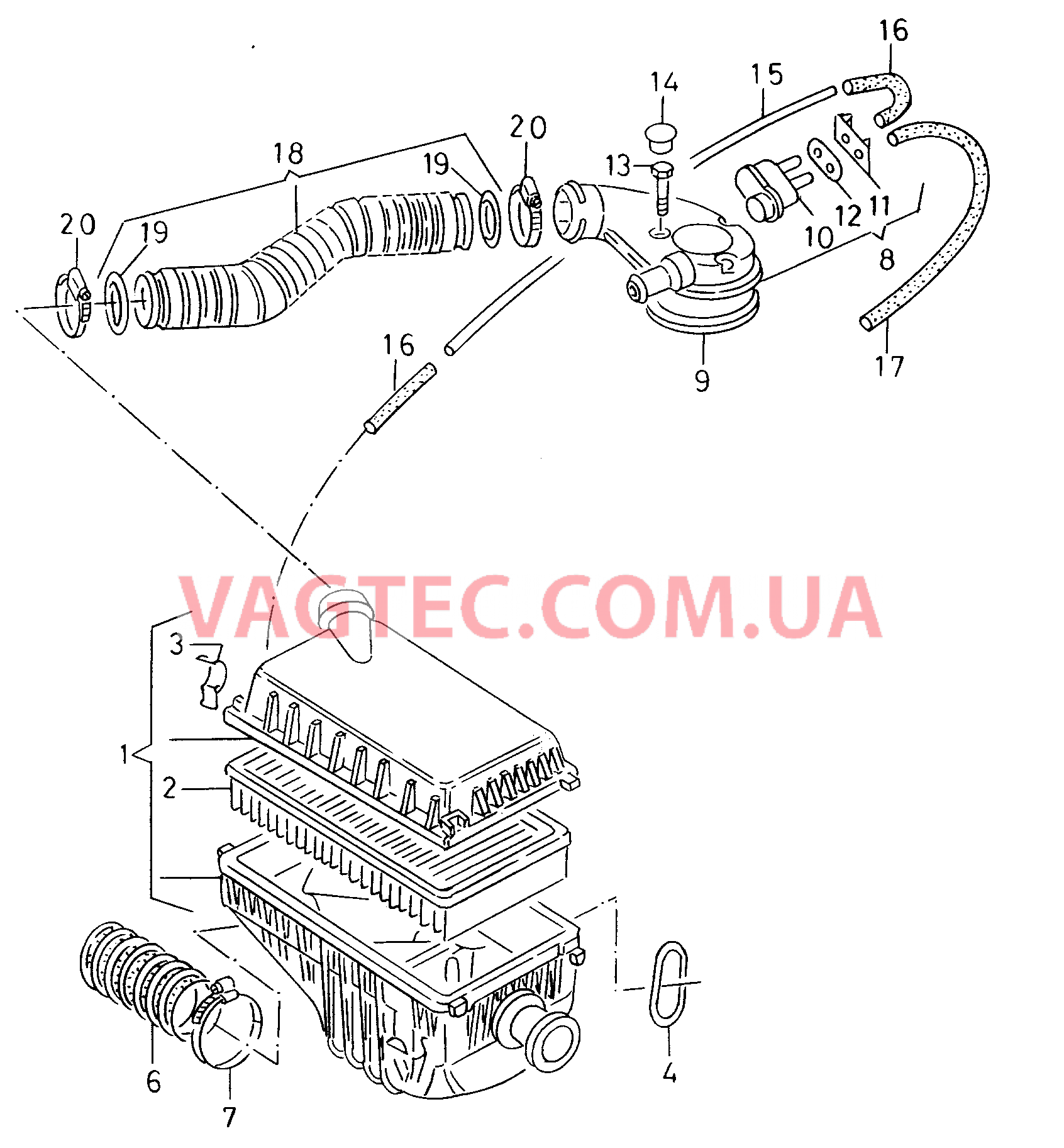 Воздушный фильтр  для VOLKSWAGEN Caddy 2002