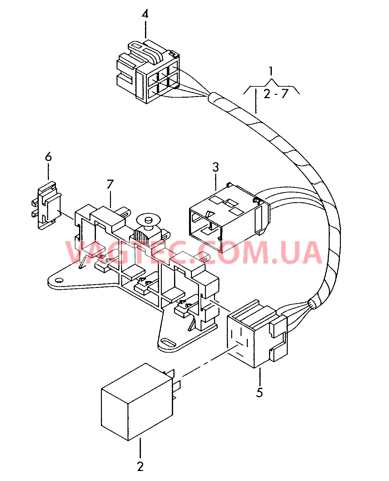 Жгут проводов подогр. сиденья  для SEAT Arosa 2000