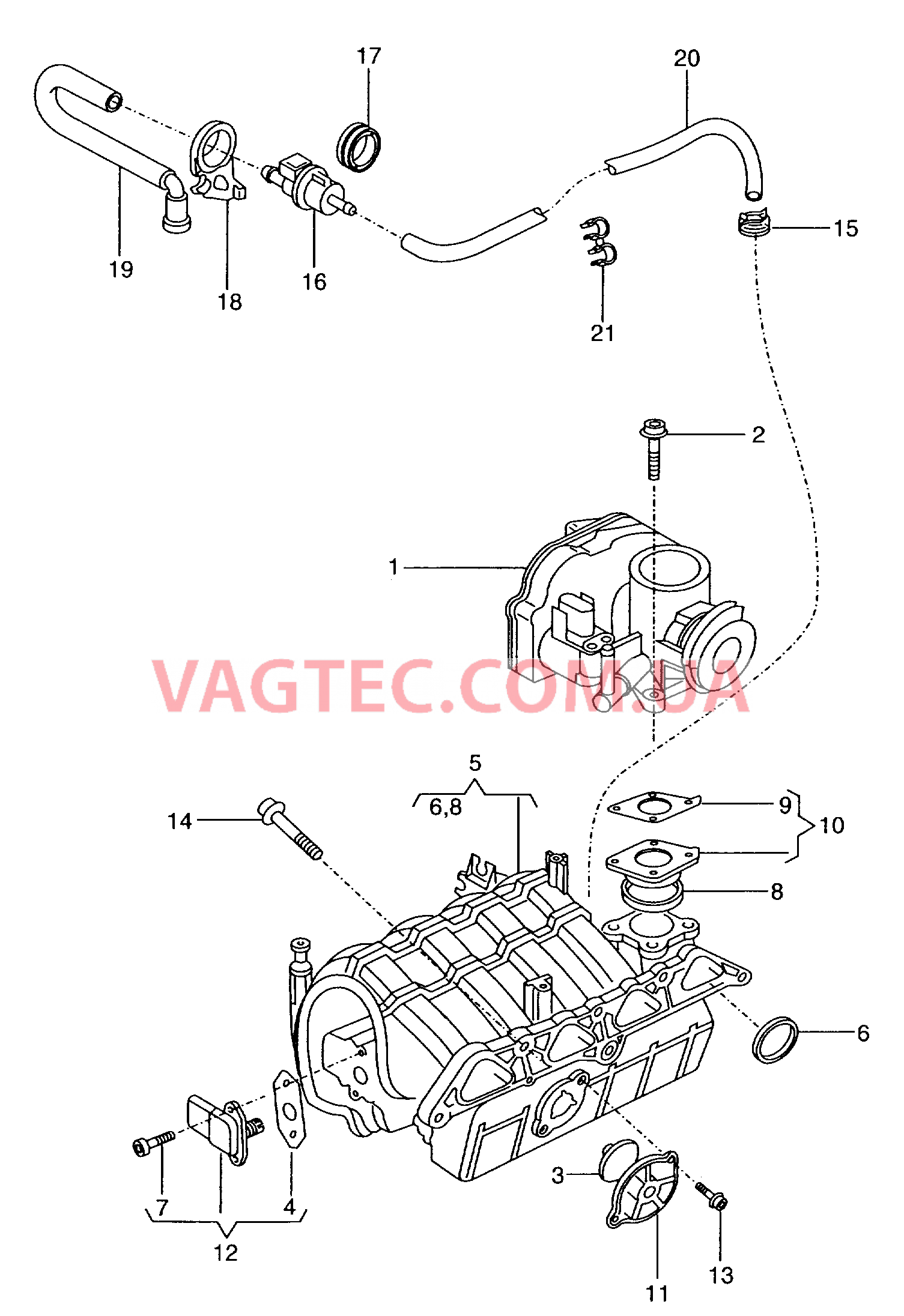 Патрубок впускного тракта Дроссельная заслонка  для SEAT Ibiza 2006