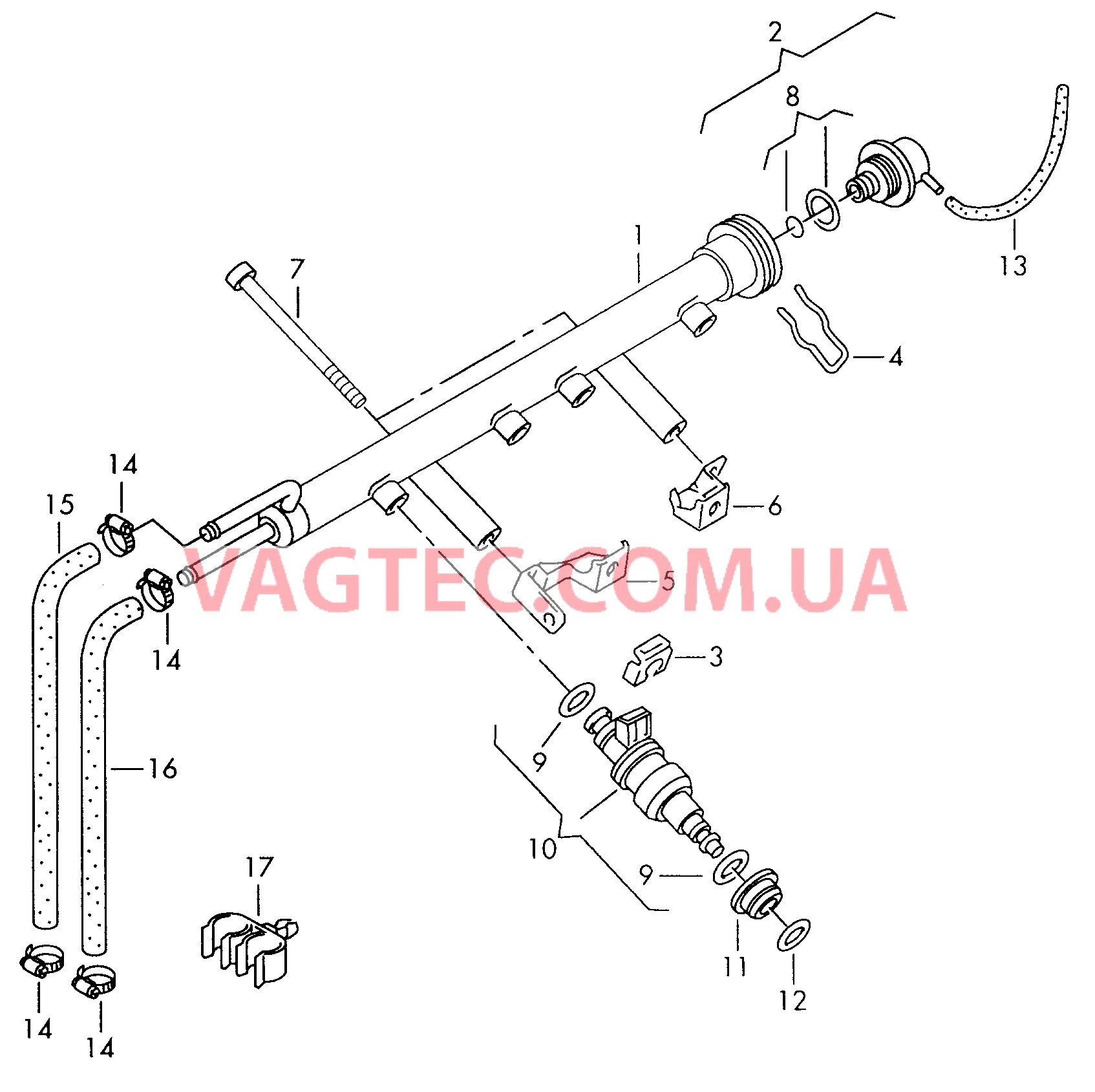 Распределитель топлива  для VOLKSWAGEN Caddy 2001