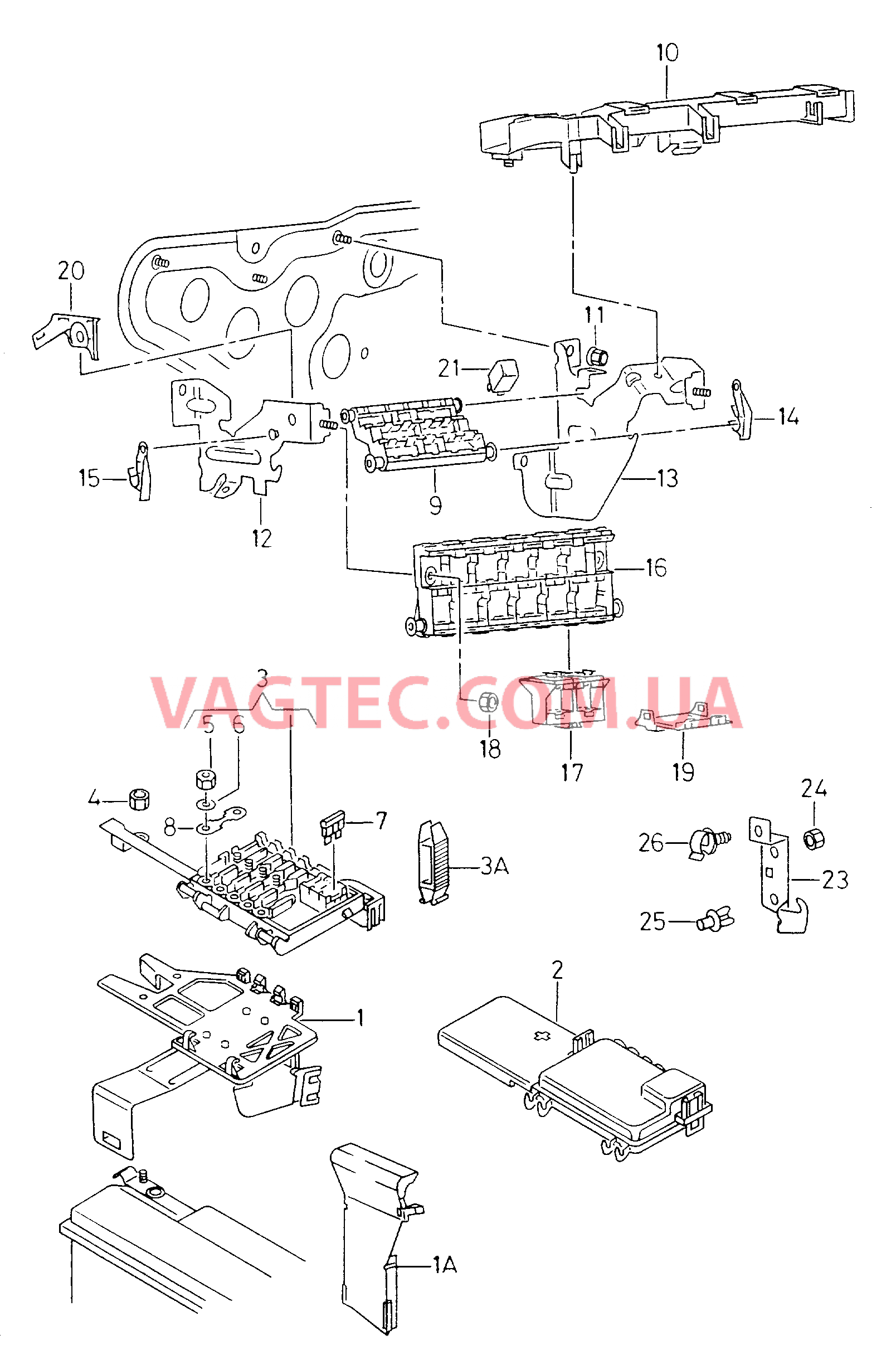 Блок коммутационный Реле Предохранитель  для SEAT Cordoba 2001