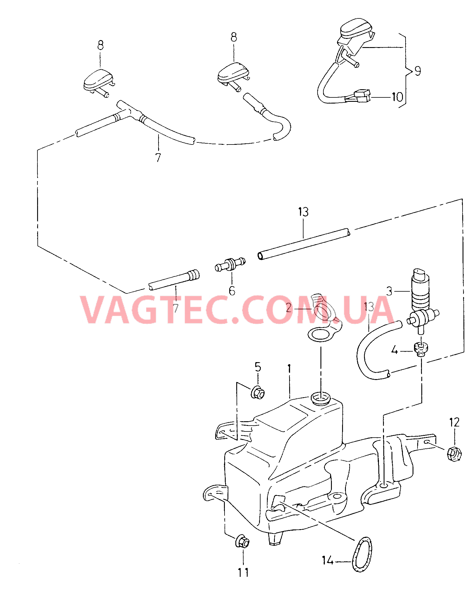 Стеклоомыватель  F 9K-1-008 001>>* для SEAT Inca 2001