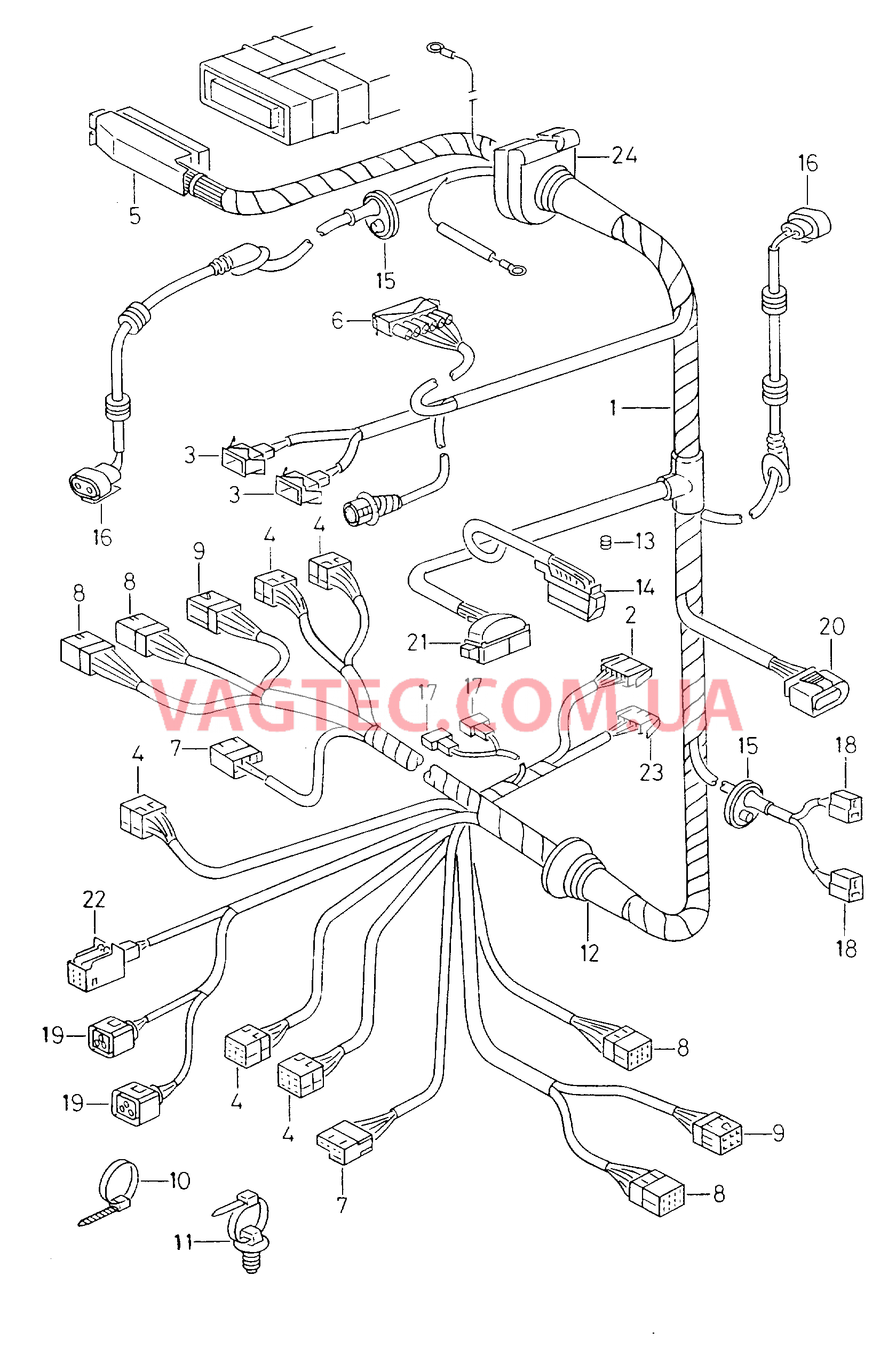 Жгут проводов 4-ступенчатой АКП  для SEAT CO 2000