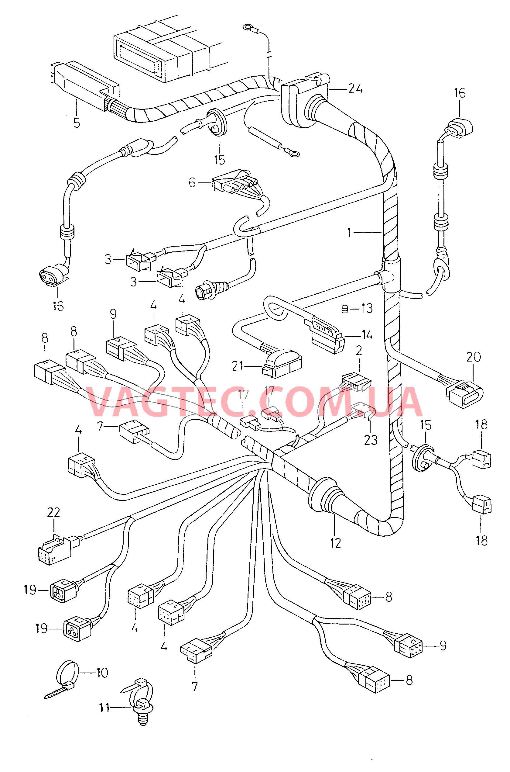 Жгут проводов 4-ступенчатой АКП  для SEAT CO 2001