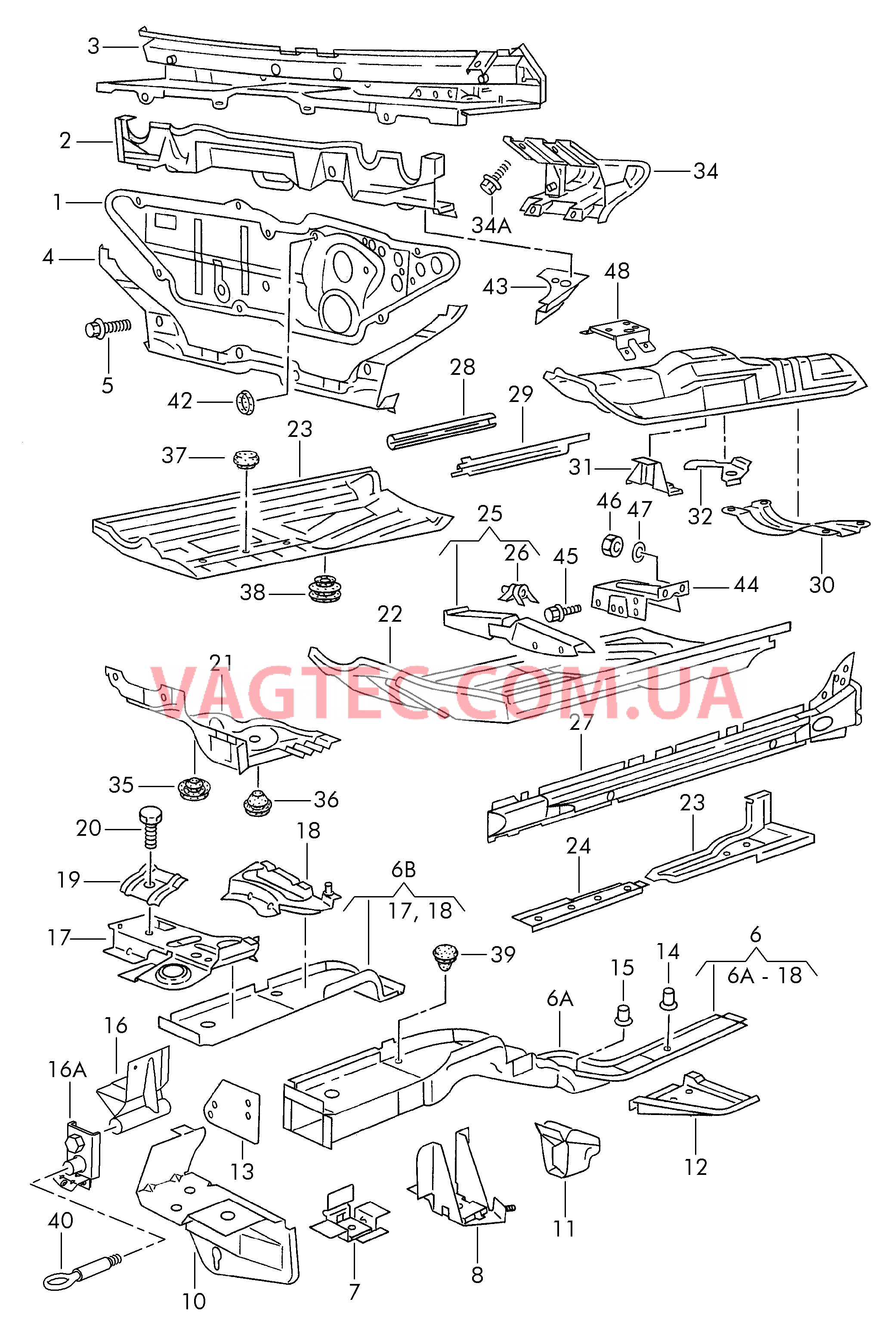 Лонжерон Детали нижней части кузова  для SEAT CO 2001