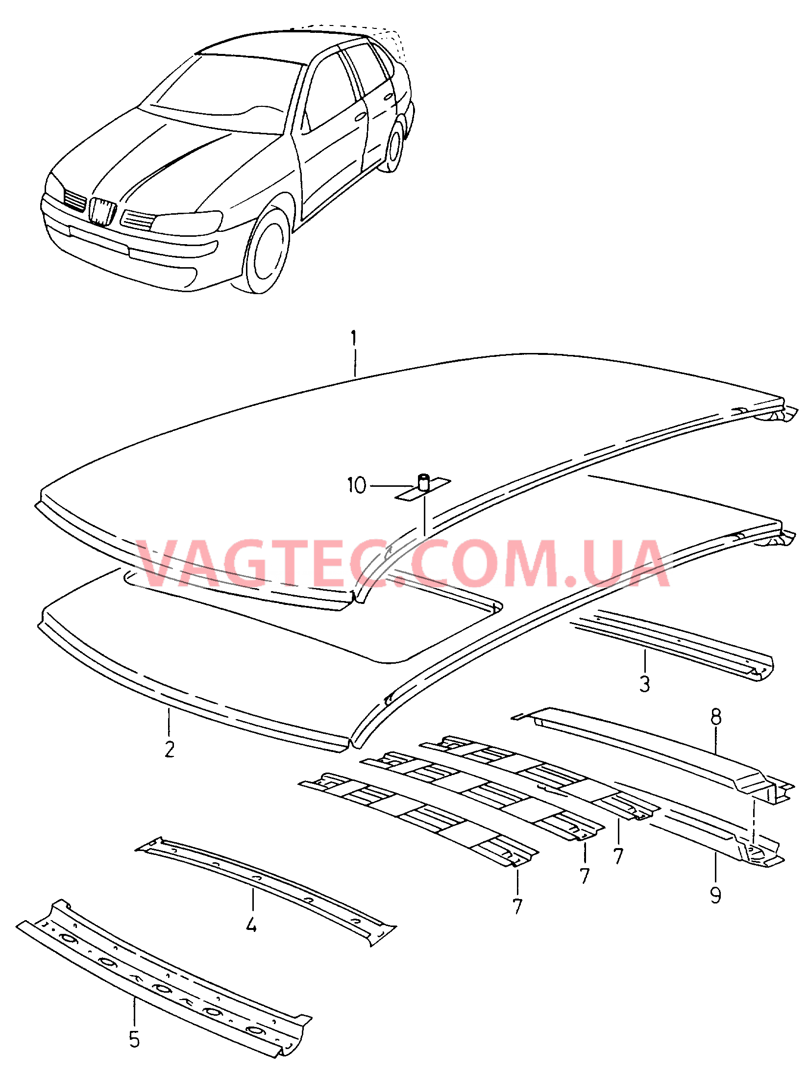 Крыша  для SEAT CO 2000