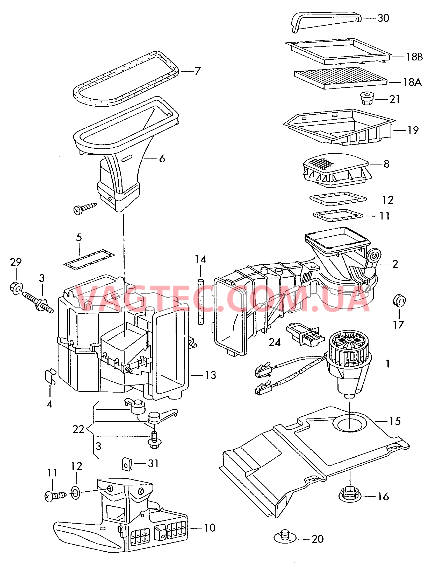 Вентилятор  F             >> 6H-Y-028 500* для SEAT Arosa 2000