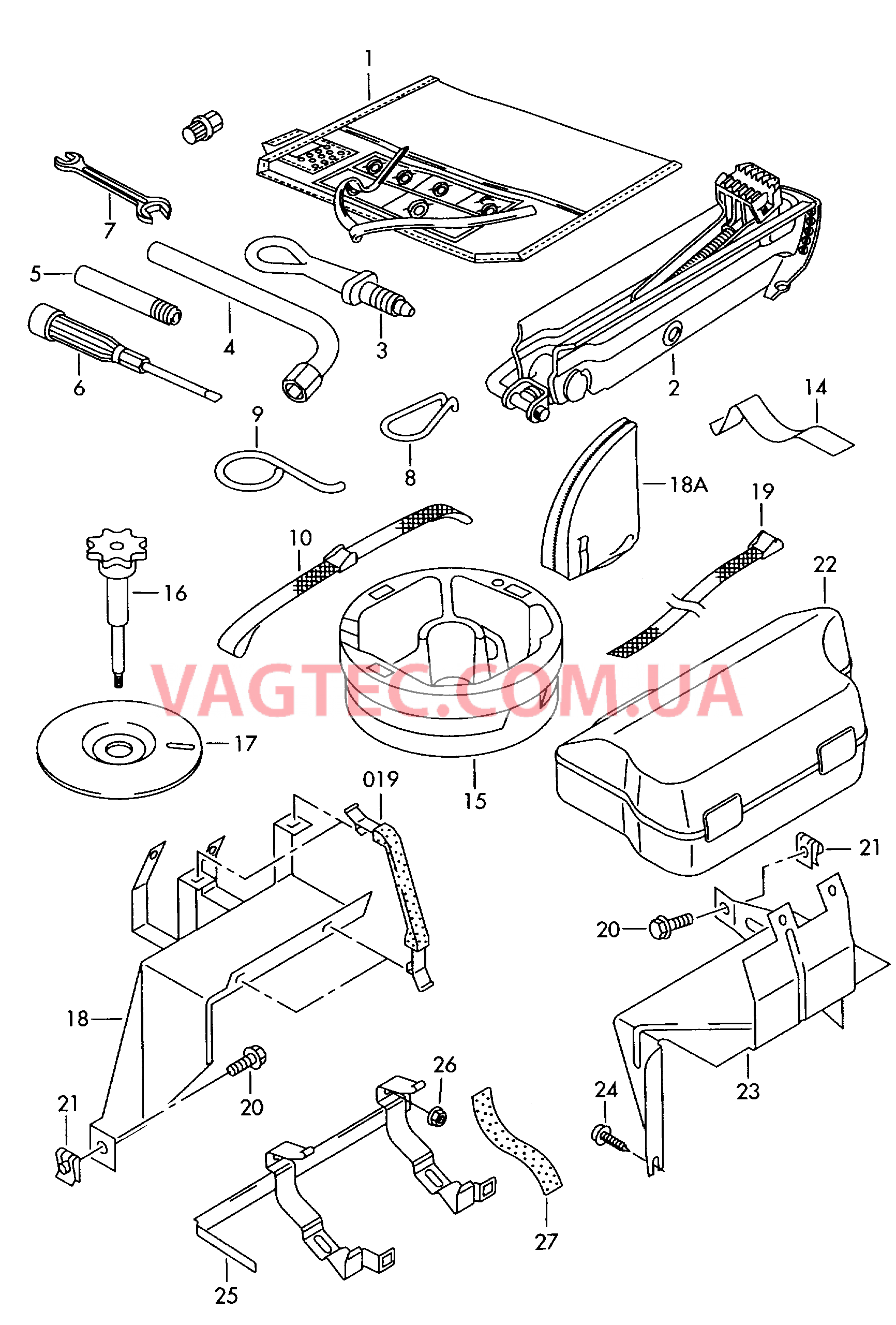 Домкрат автомобильный Инструменты  для AUDI A4Q 2000