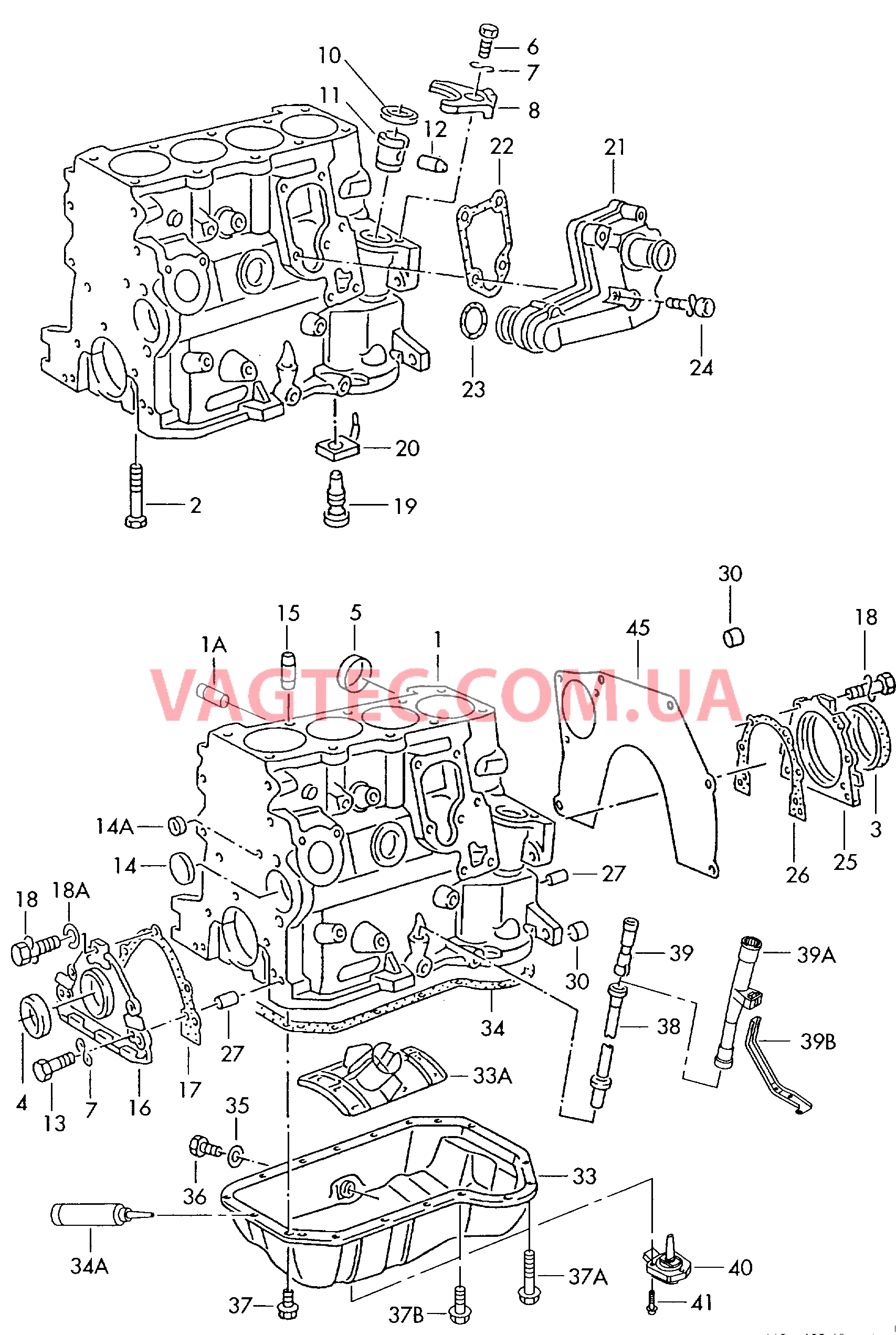  VW РASSAT Блок цилиндров с поршнями  VW РASSAT Масляный поддон  для VOLKSWAGEN Passat 2000