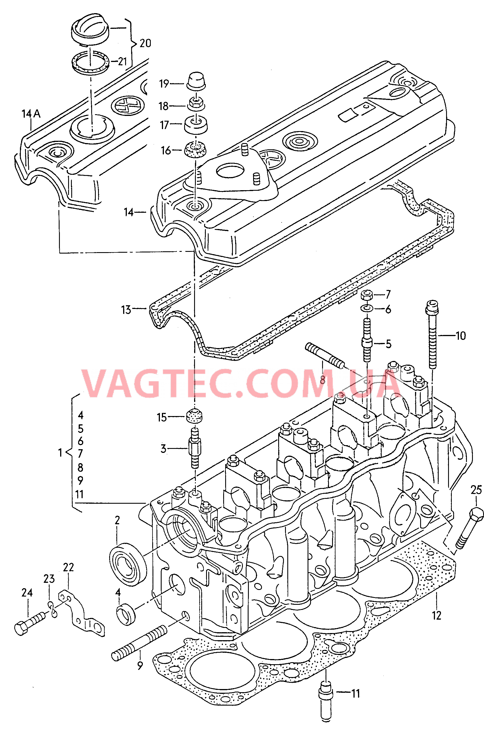  AUDI A4 Головка блока цилиндров Крышка ГБЦ  для AUDI A4 2000