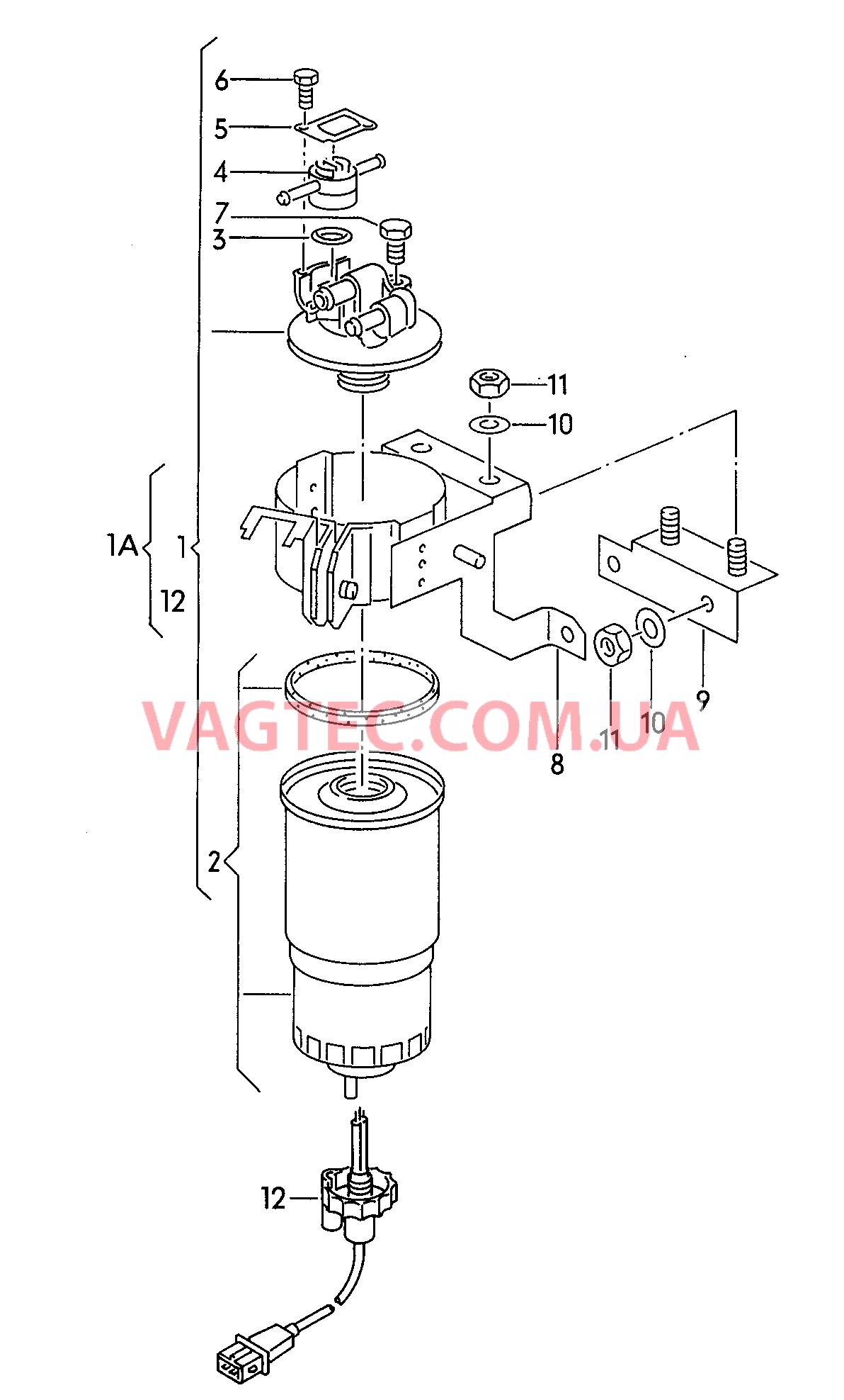 Топливный фильтр  F             >> 3B-Y-400 000* для VOLKSWAGEN Passat 2000-1