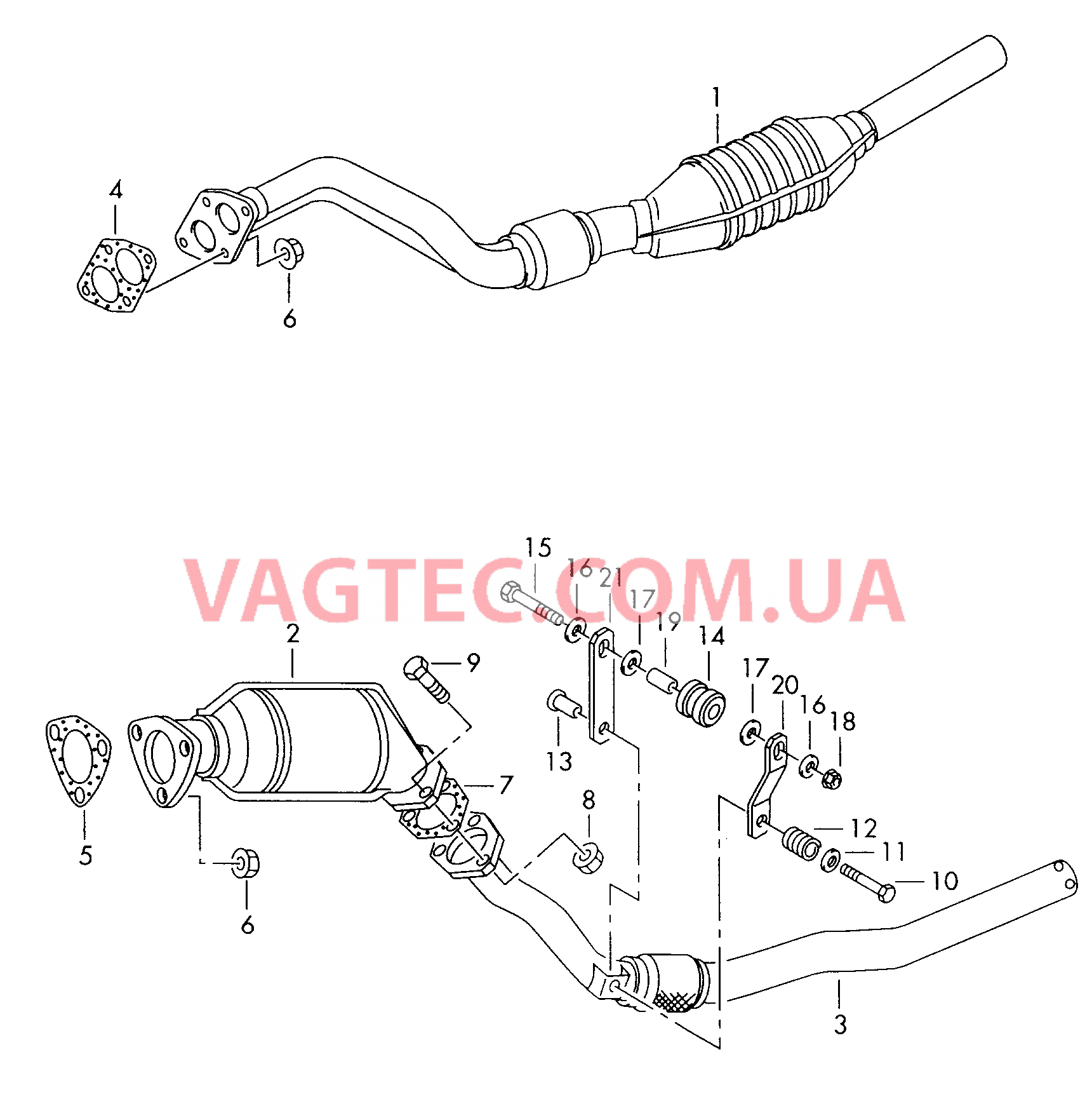 Нейтрализатор Промежуточная труба  для VOLKSWAGEN Passat 2002