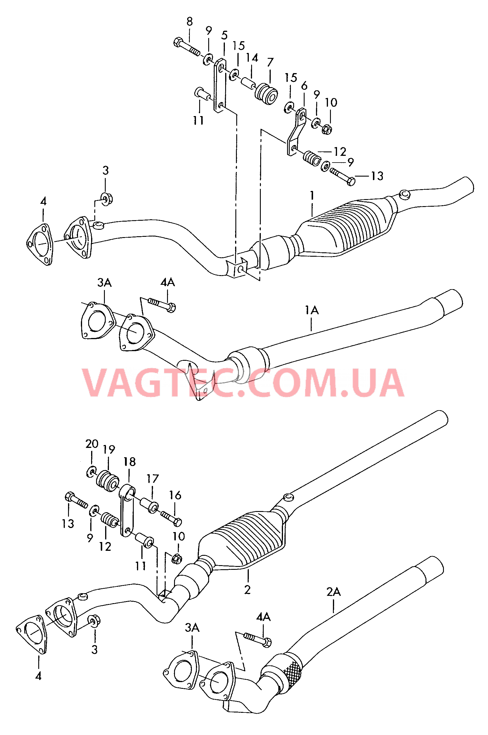 Труба выпуска ОГ с нейтрализат  для VOLKSWAGEN Passat 2004