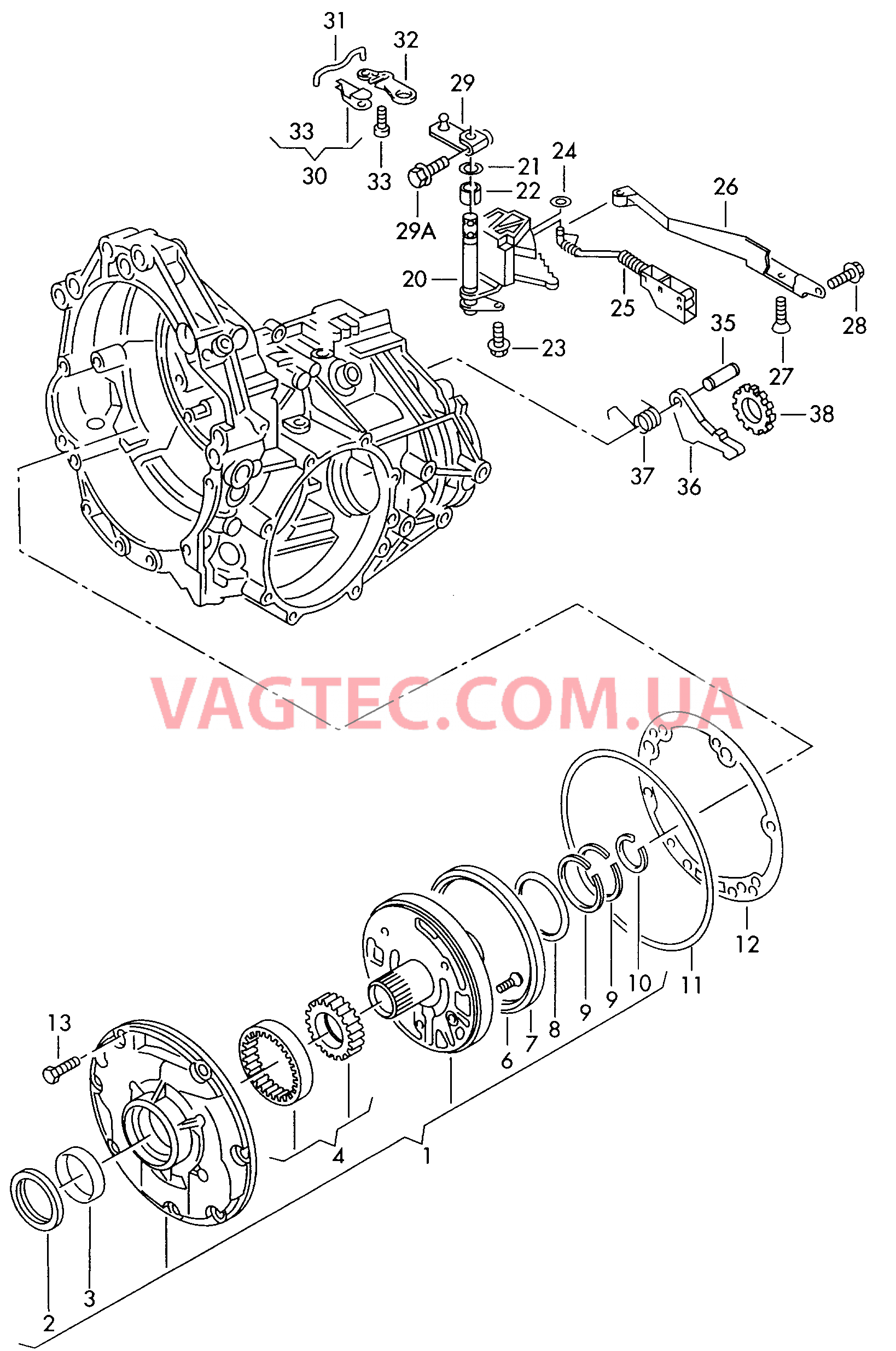  VW РASSAT Насос, масляный Вал управления перекл. передач для 4-ступенчатой АКП  для VOLKSWAGEN Passat 2000