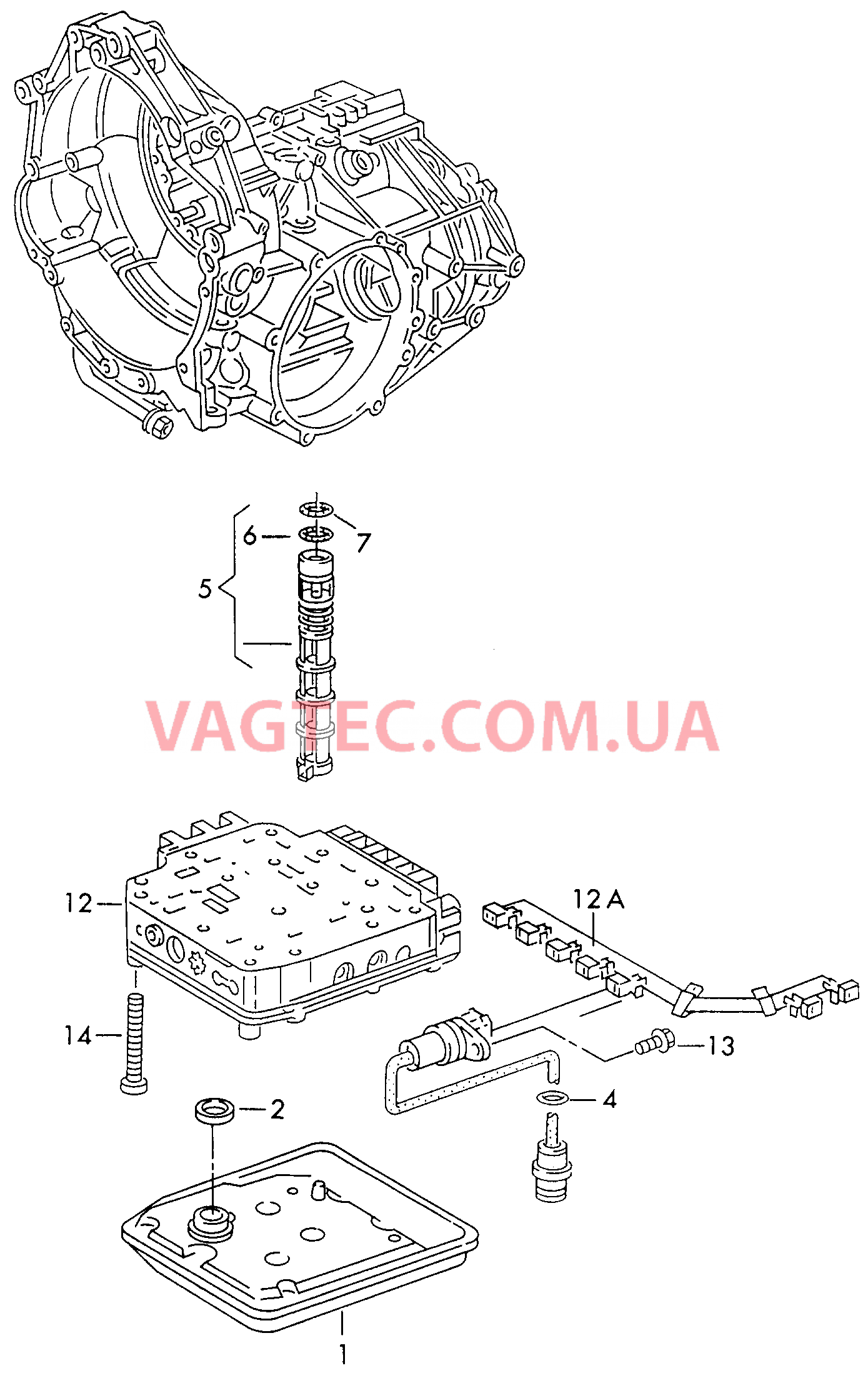  AUDI A4 Блок клапанов АКП Фильтр масляный, сетчатый для 4-ступенчатой АКП  для AUDI A4 2000