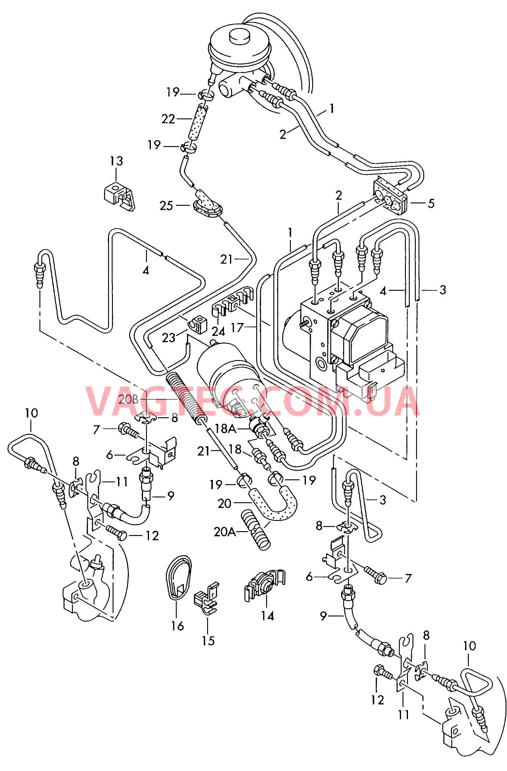 Тормозная трубка VW РASSAT  Тормозной шланг VW РASSAT   для VOLKSWAGEN Passat 2000