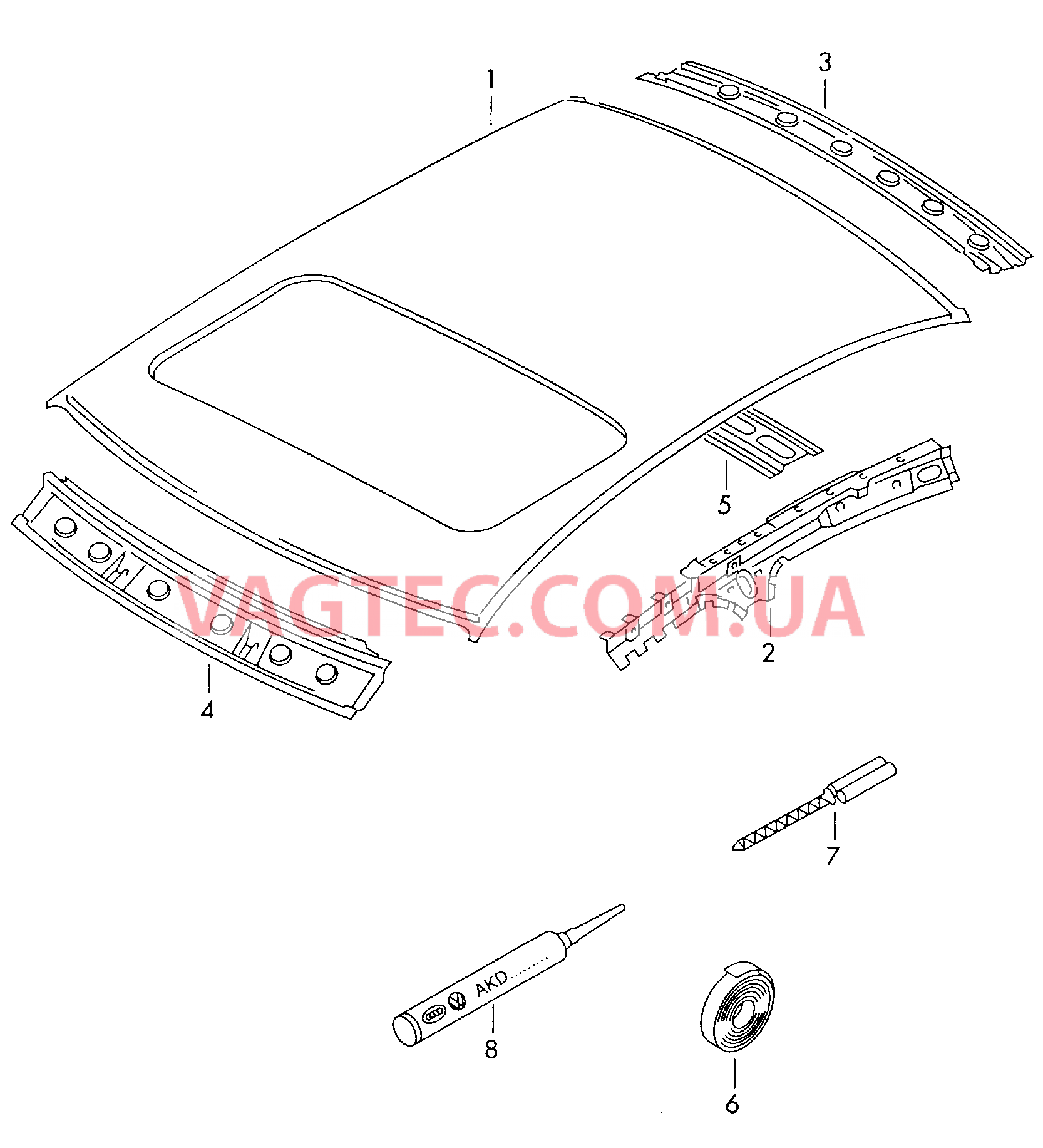 Крыша  для AUDI A4Q 2001