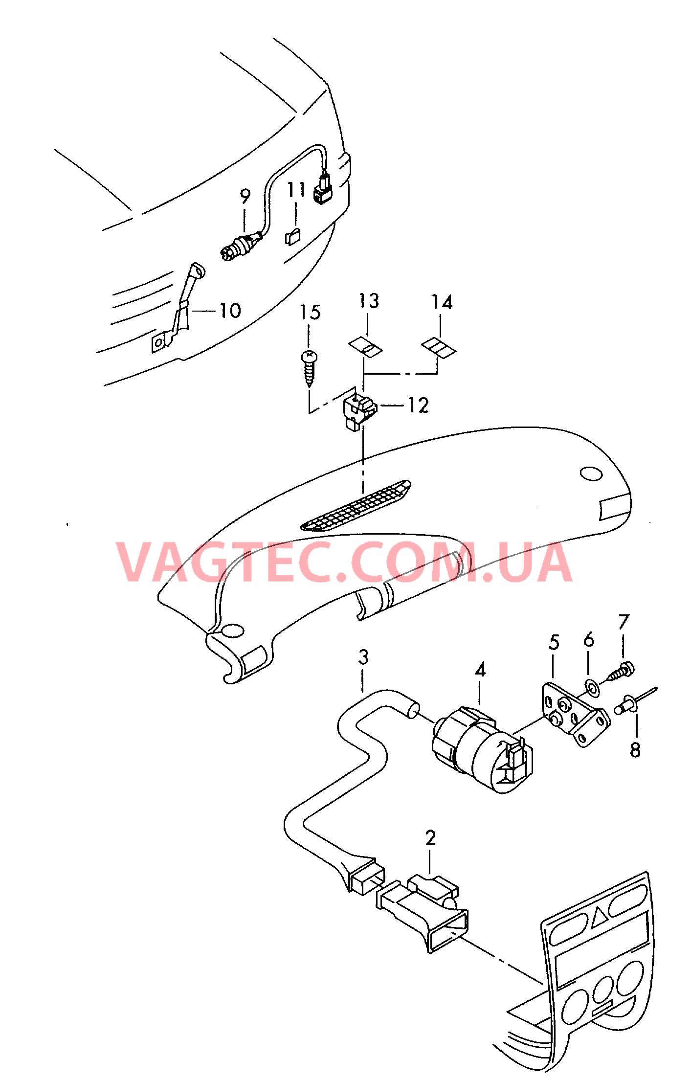 Вентилятор Датчик температуры для а/м с кондиционером с электронной регулировкой  для VOLKSWAGEN Passat 2005