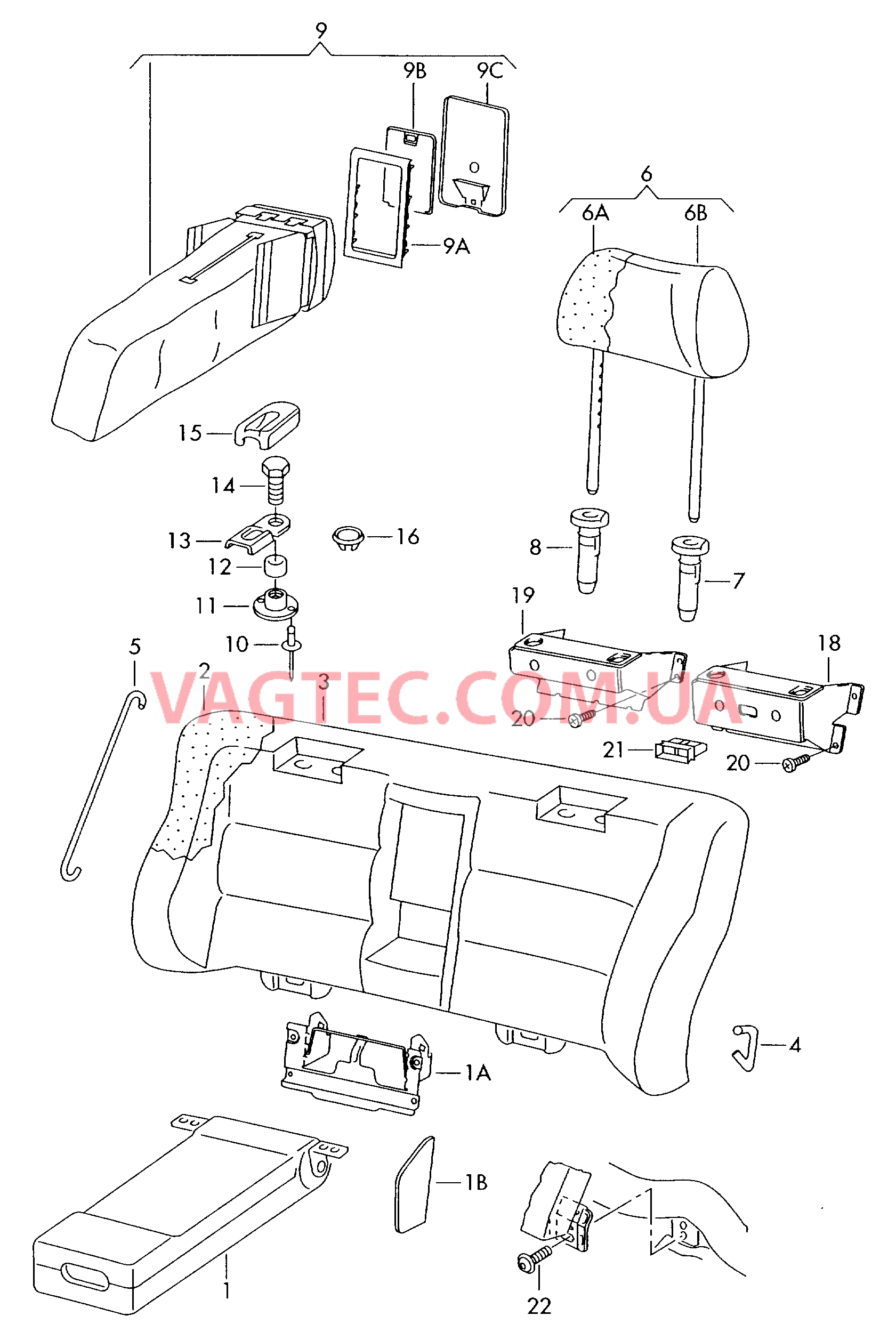 Cпинка  D             >> - 02.11.2003 для VOLKSWAGEN Passat 2004