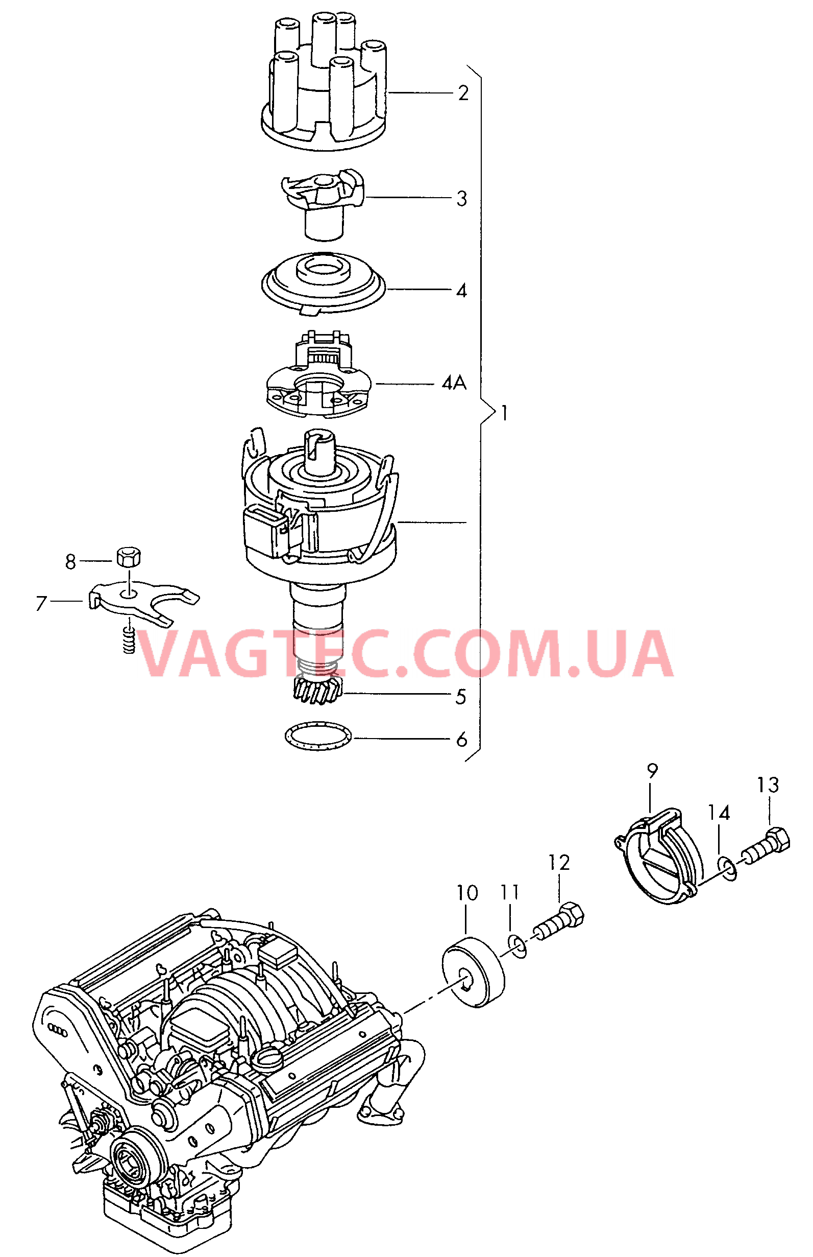 Датчик Холла  для AUDI A4Q 2001