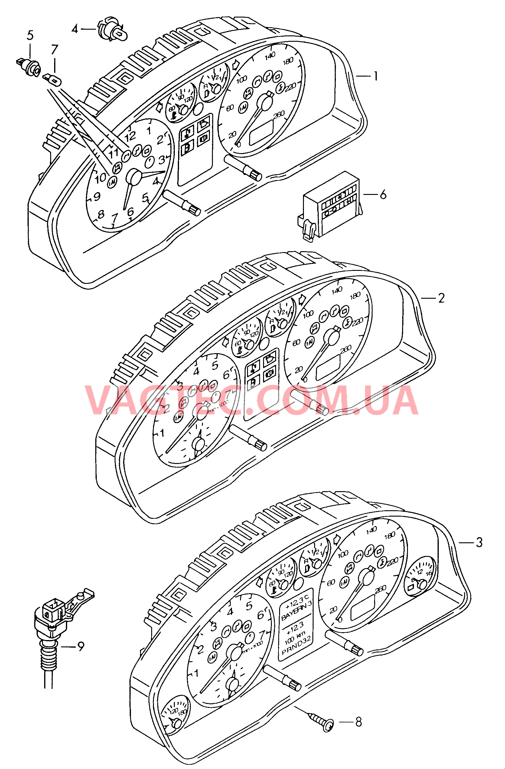 Комбинация приборов  для AUDI RS4 2001